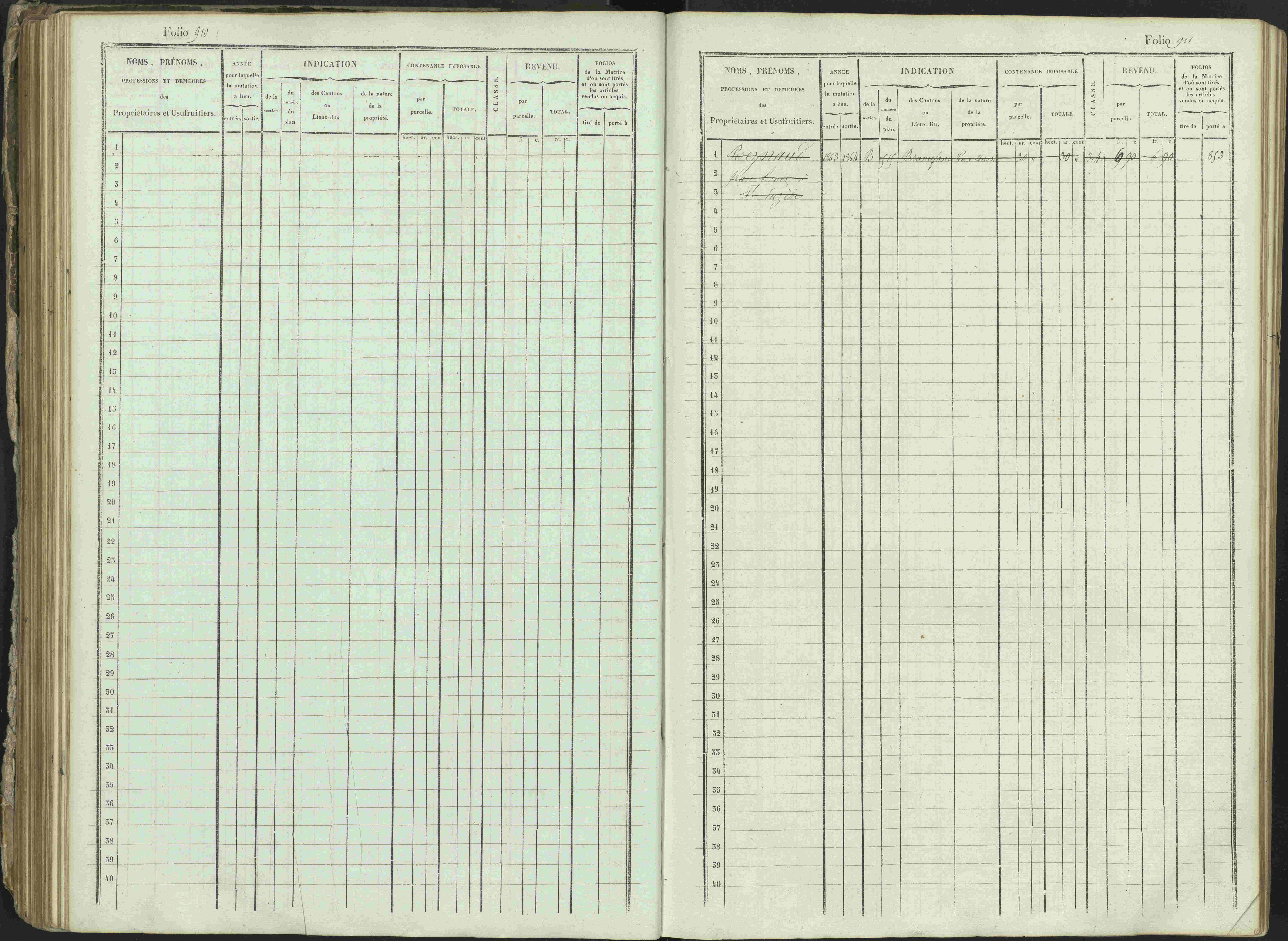 Ancelle - 3 P 129/1 - 3 P 129/1 - Matrice, folios 625-1246. 