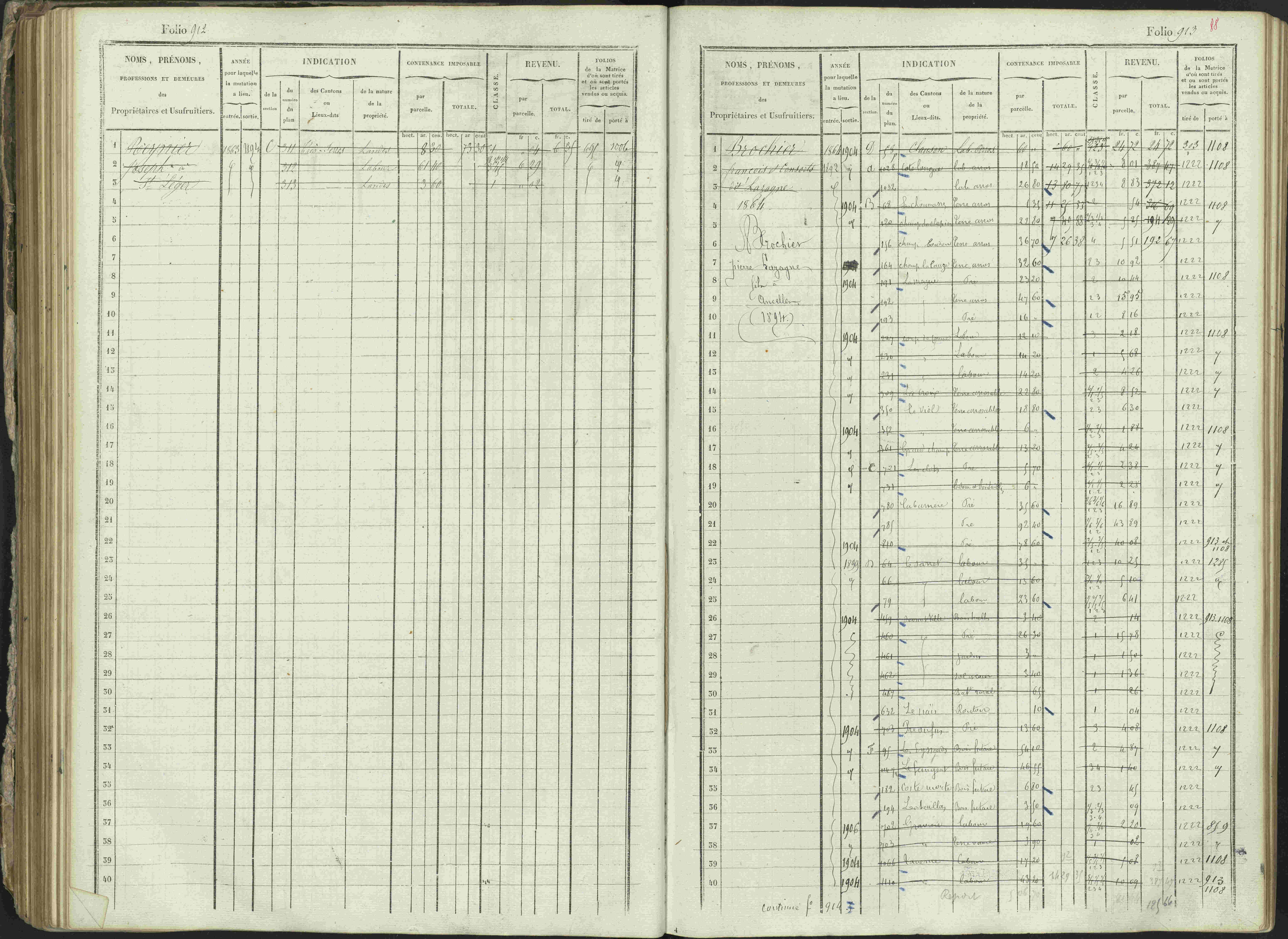 Ancelle - 3 P 129/1 - 3 P 129/1 - Matrice, folios 625-1246. 