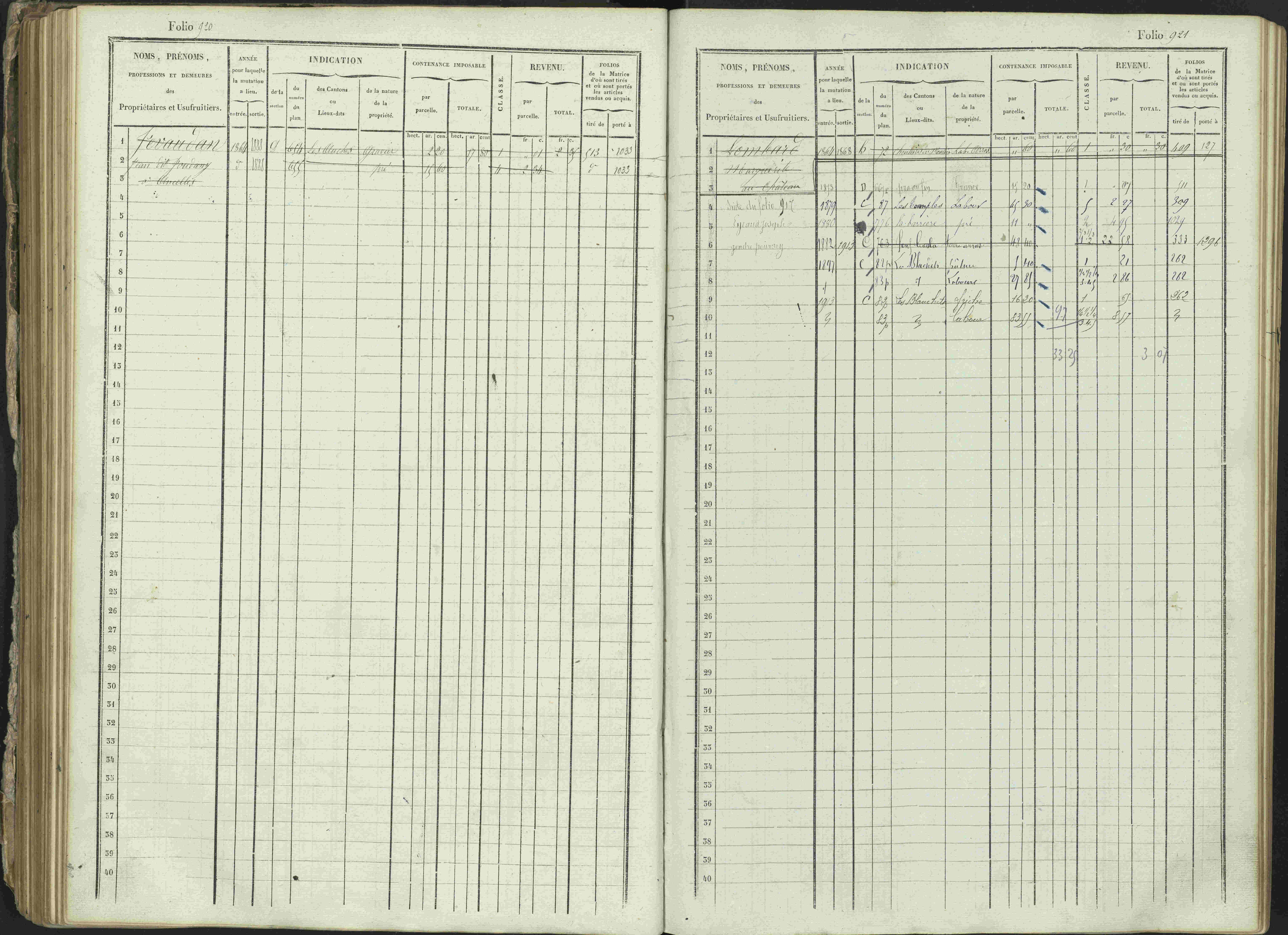 Ancelle - 3 P 129/1 - 3 P 129/1 - Matrice, folios 625-1246. 
