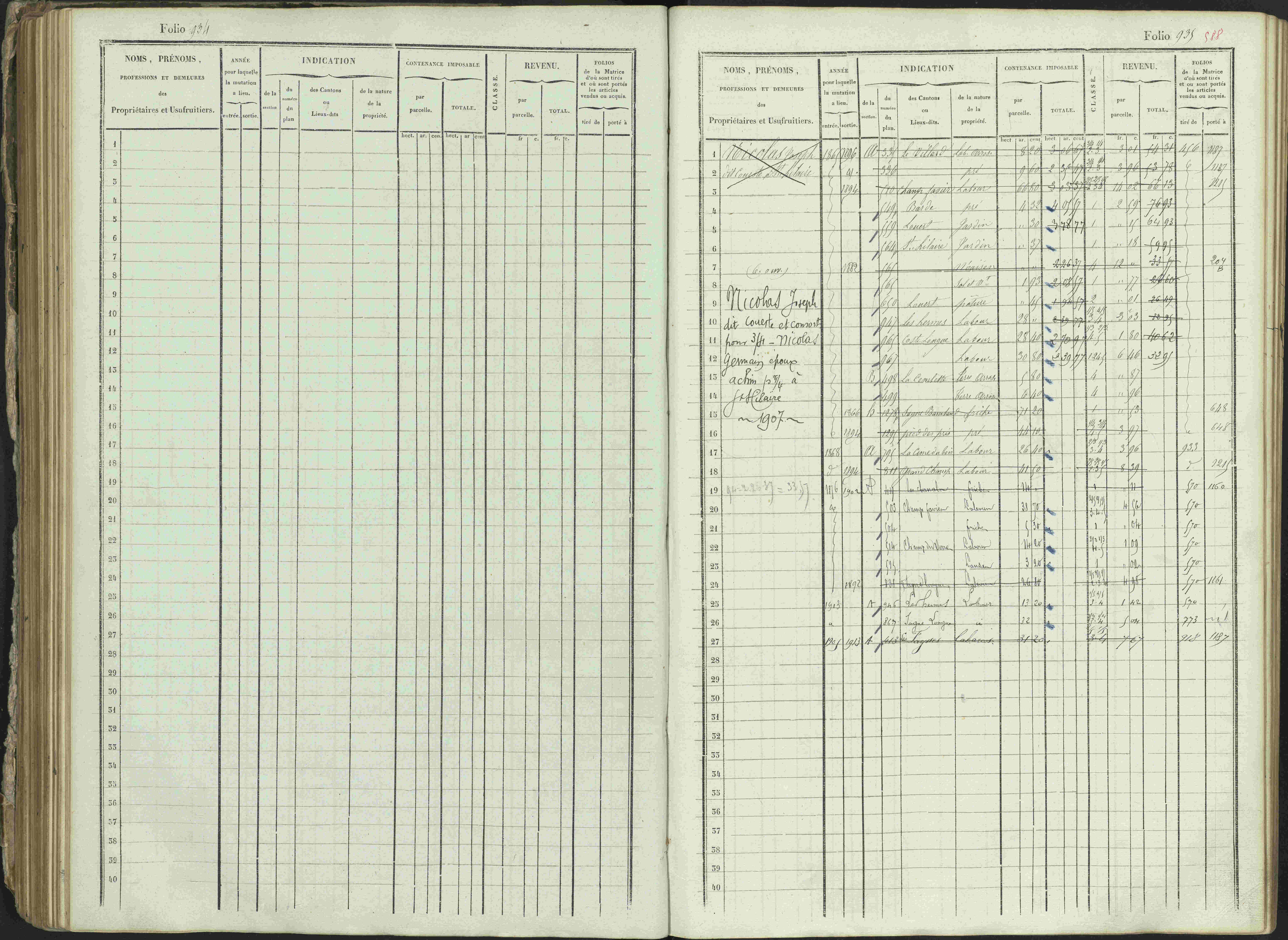 Ancelle - 3 P 129/1 - 3 P 129/1 - Matrice, folios 625-1246. 