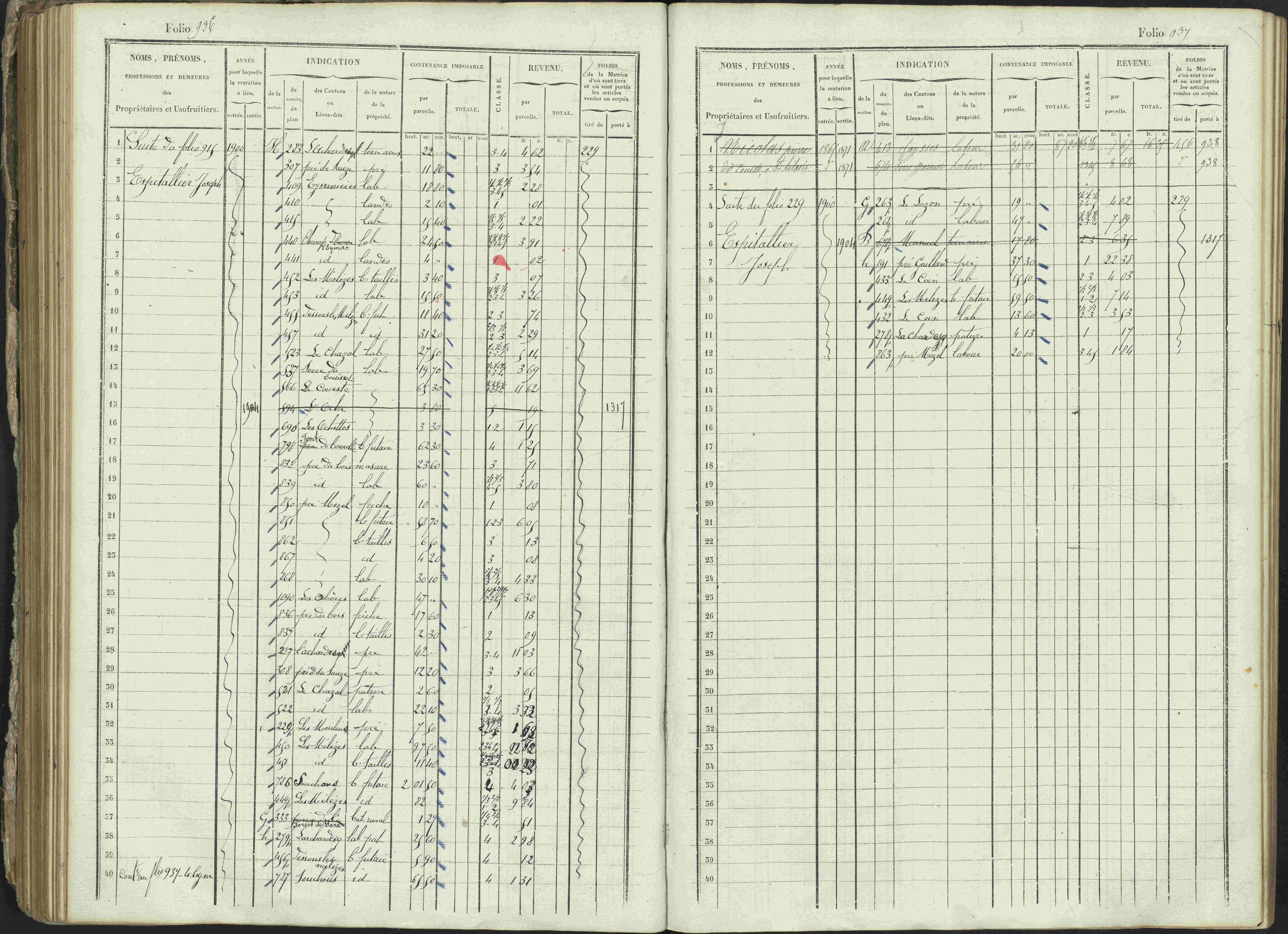 Ancelle - 3 P 129/1 - 3 P 129/1 - Matrice, folios 625-1246. 