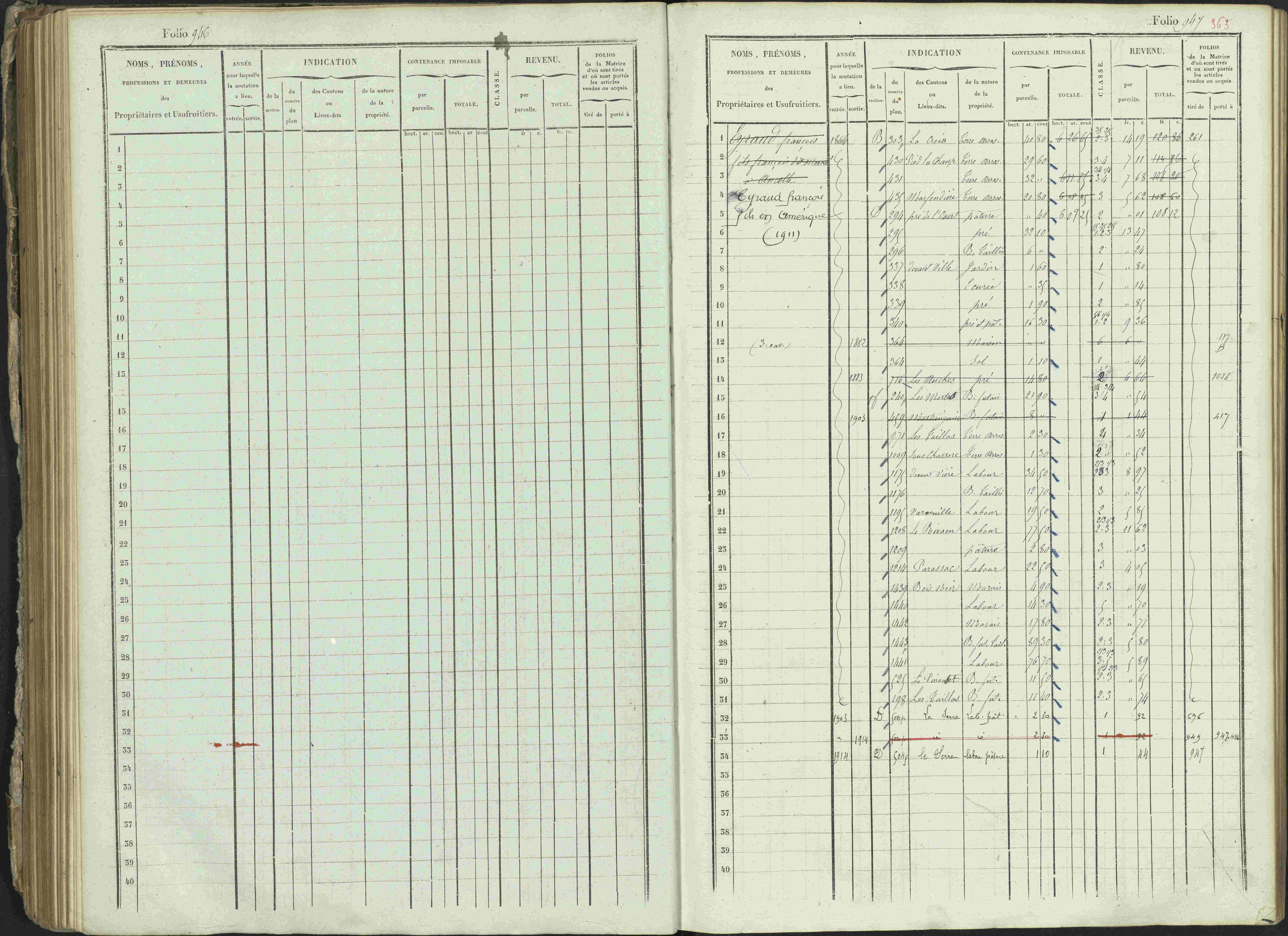 Ancelle - 3 P 129/1 - 3 P 129/1 - Matrice, folios 625-1246. 