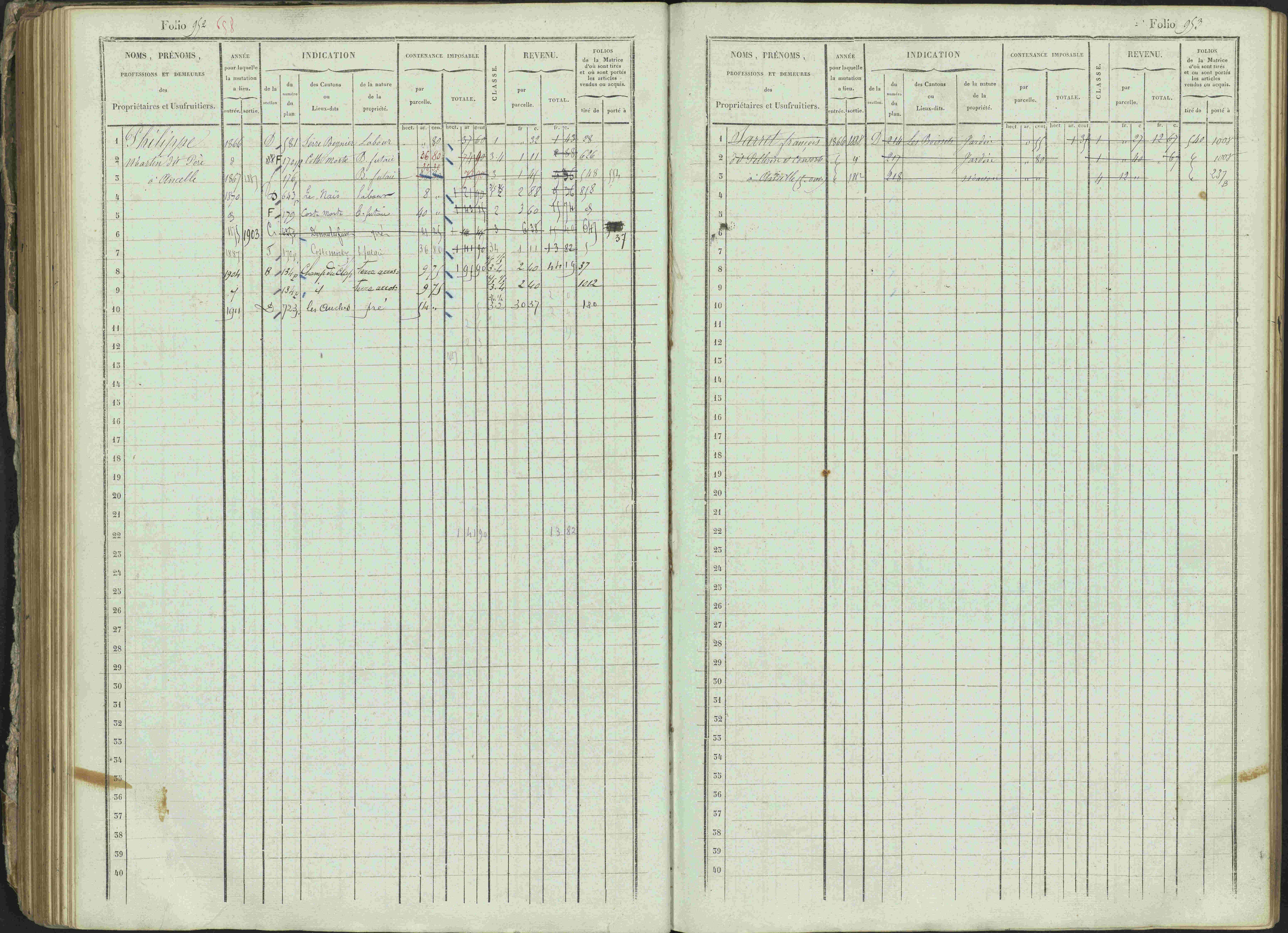 Ancelle - 3 P 129/1 - 3 P 129/1 - Matrice, folios 625-1246. 