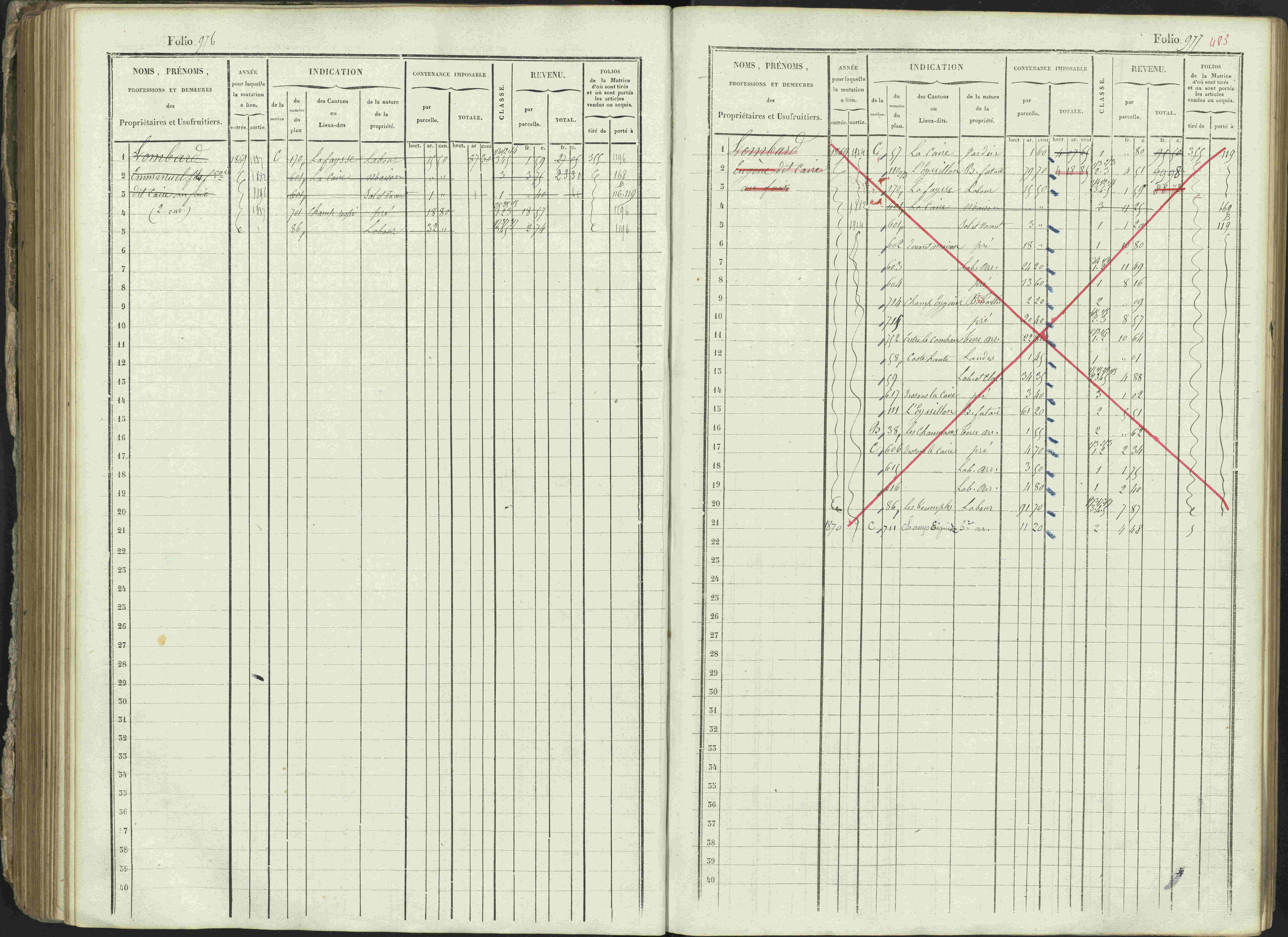Ancelle - 3 P 129/1 - 3 P 129/1 - Matrice, folios 625-1246. 