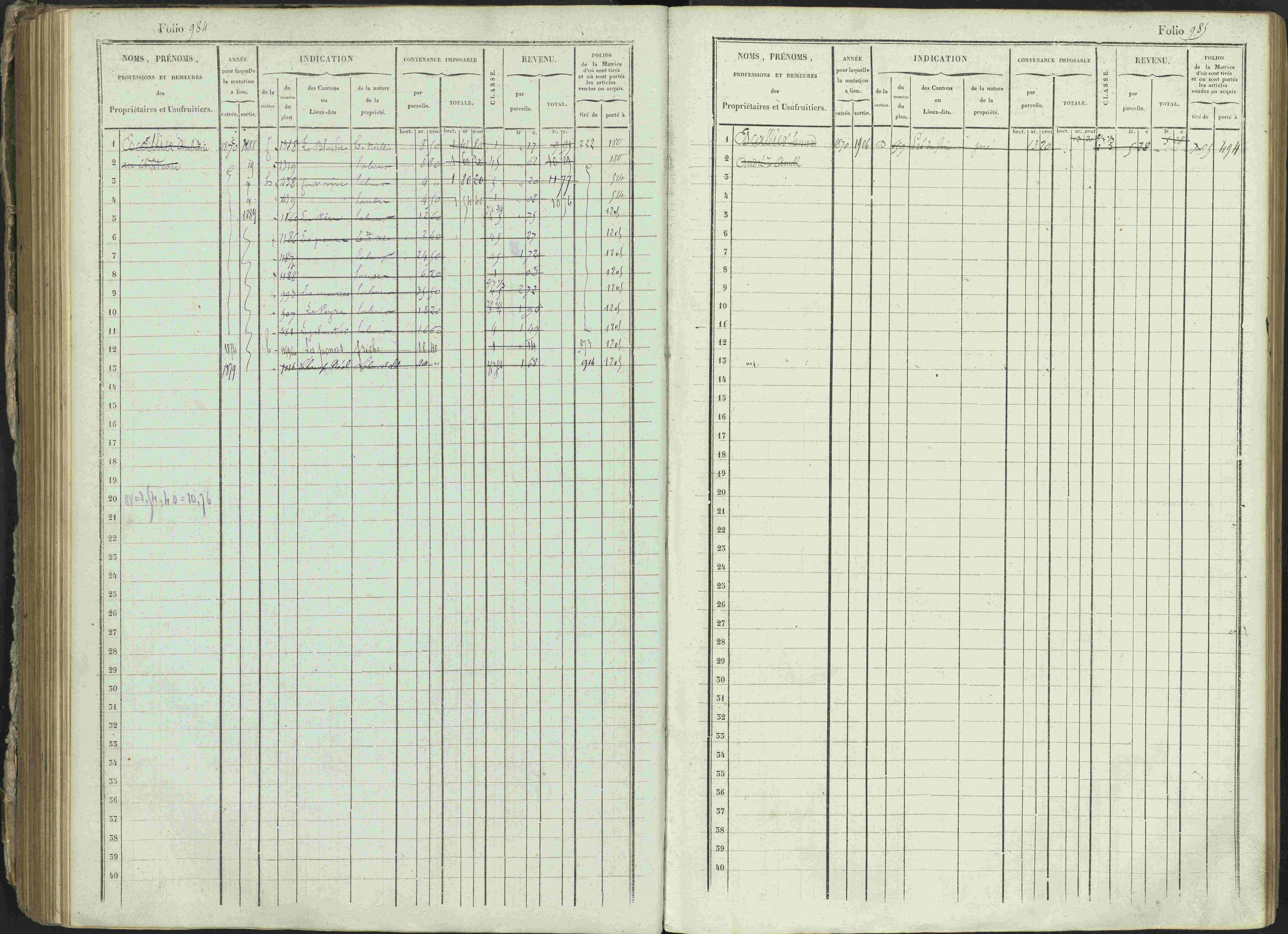 Ancelle - 3 P 129/1 - 3 P 129/1 - Matrice, folios 625-1246. 