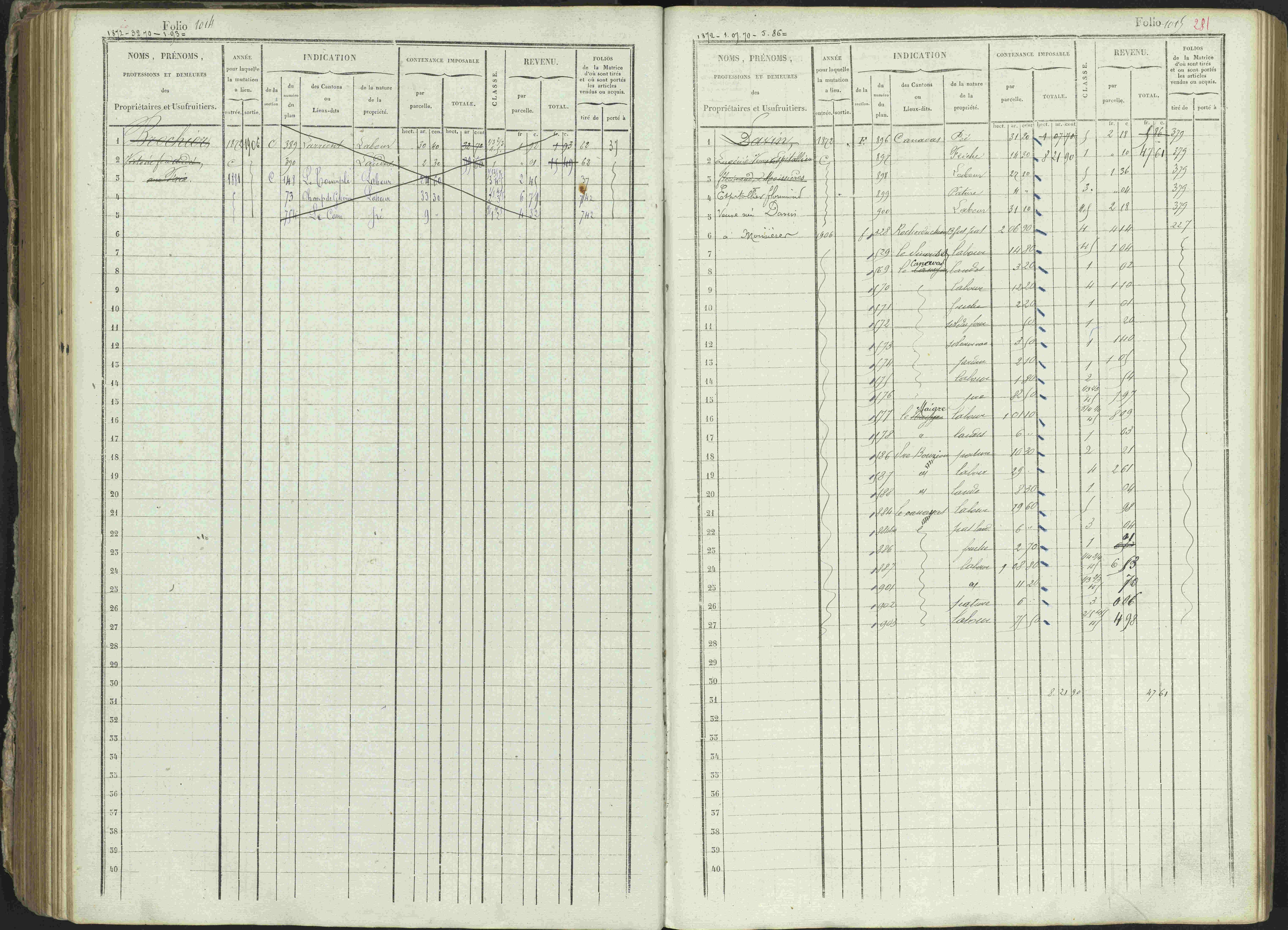 Ancelle - 3 P 129/1 - 3 P 129/1 - Matrice, folios 625-1246. 
