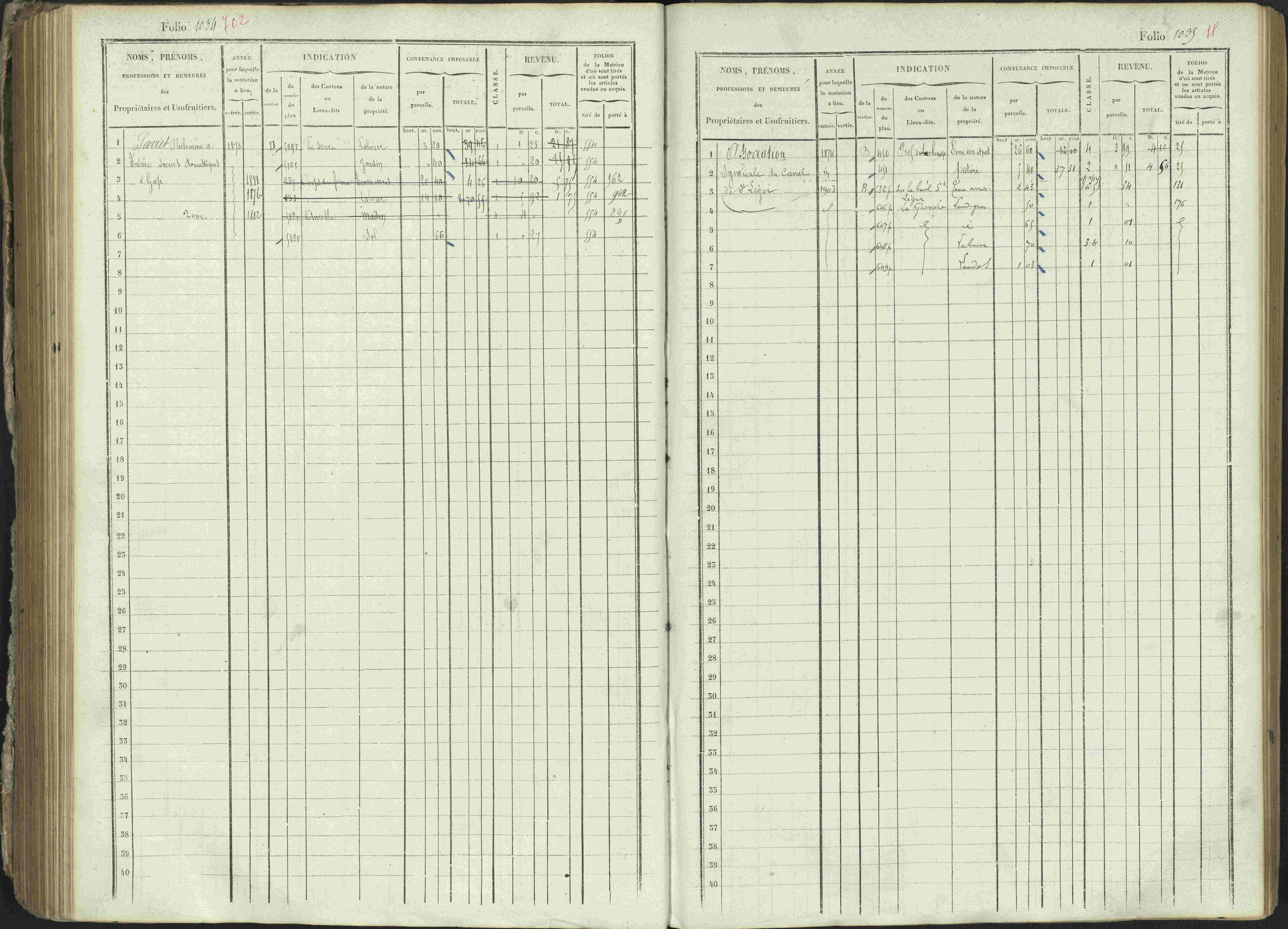 Ancelle - 3 P 129/1 - 3 P 129/1 - Matrice, folios 625-1246. 