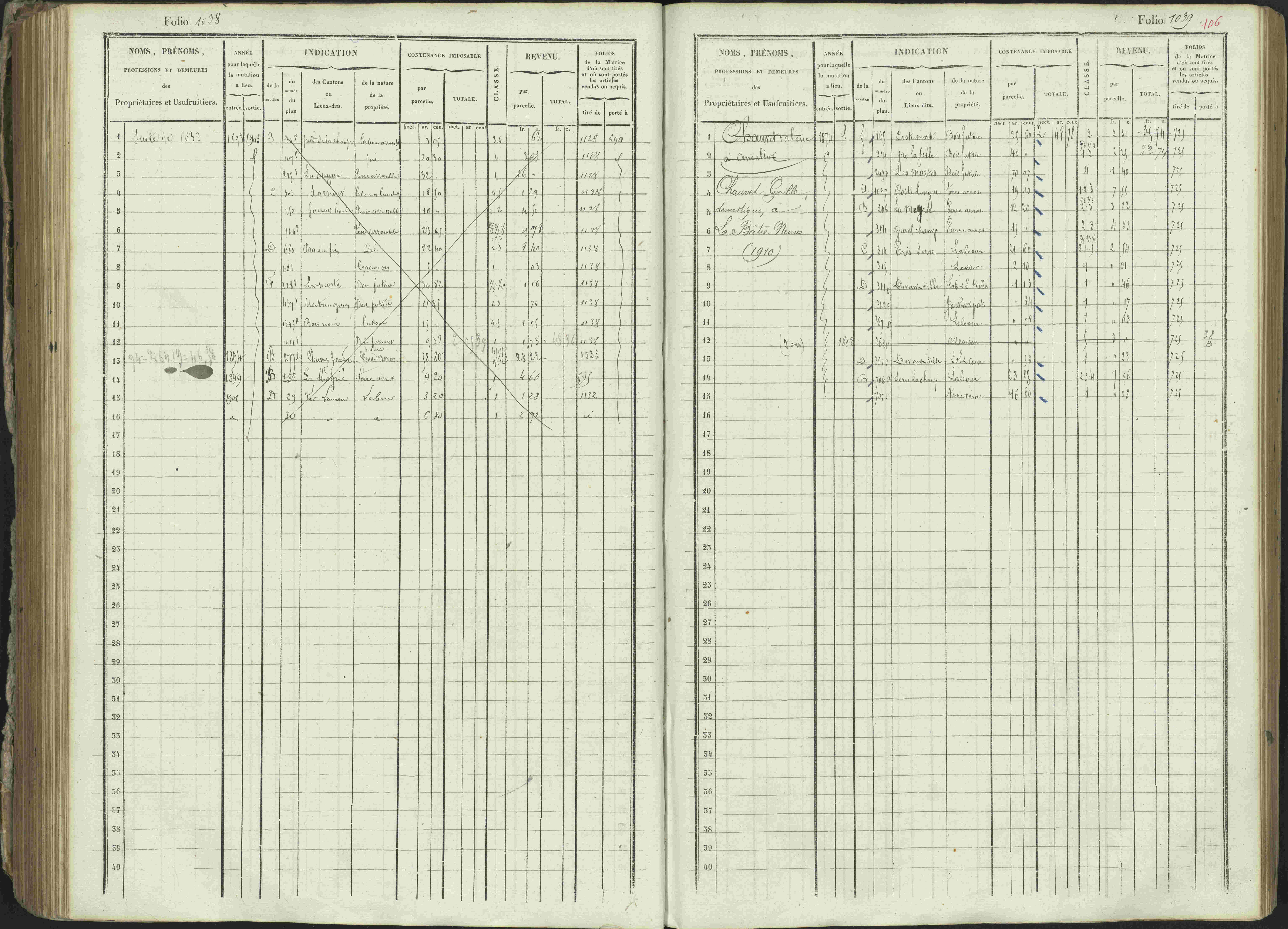 Ancelle - 3 P 129/1 - 3 P 129/1 - Matrice, folios 625-1246. 