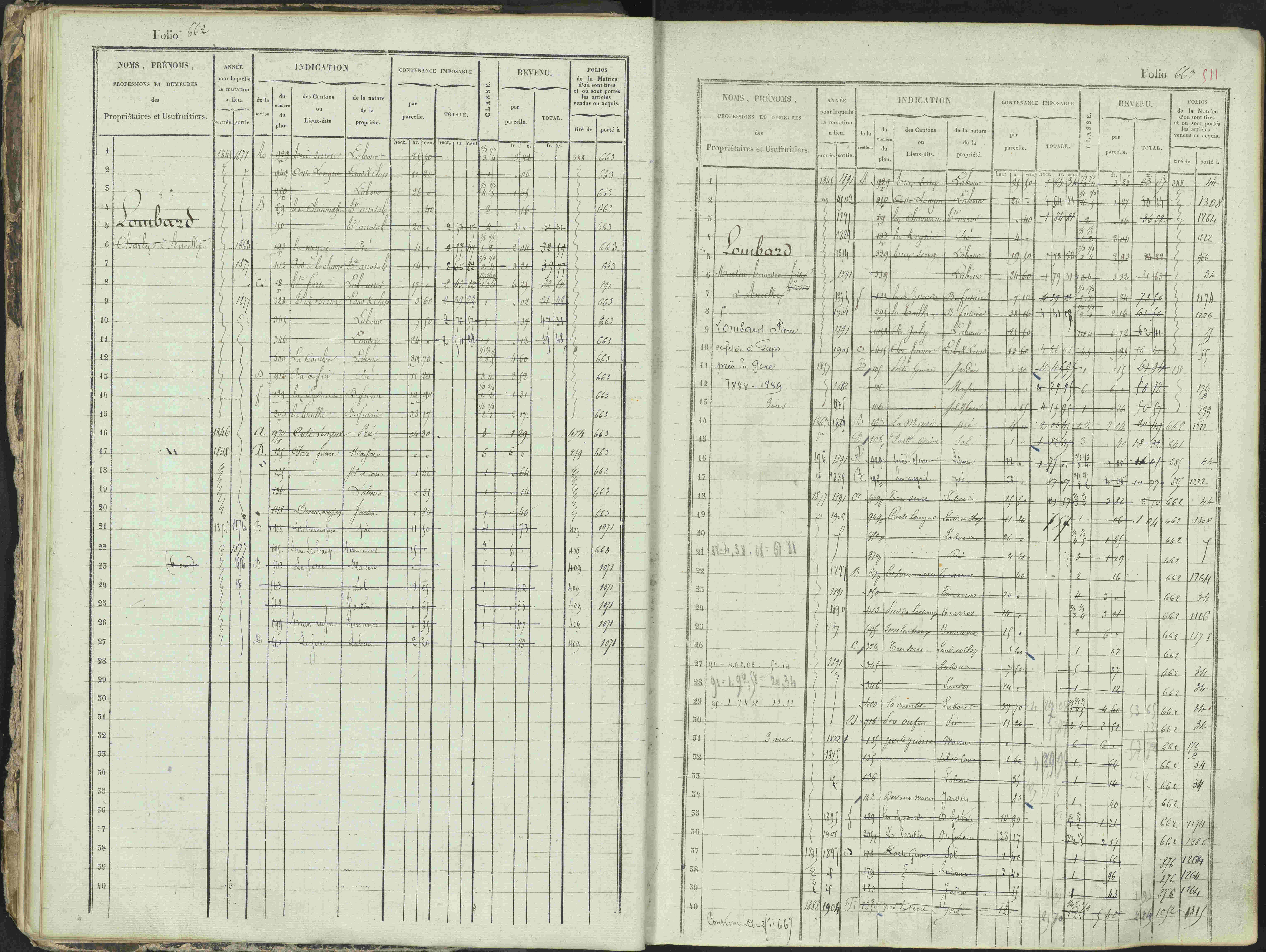 Ancelle - 3 P 129/1 - 3 P 129/1 - Matrice, folios 625-1246. 