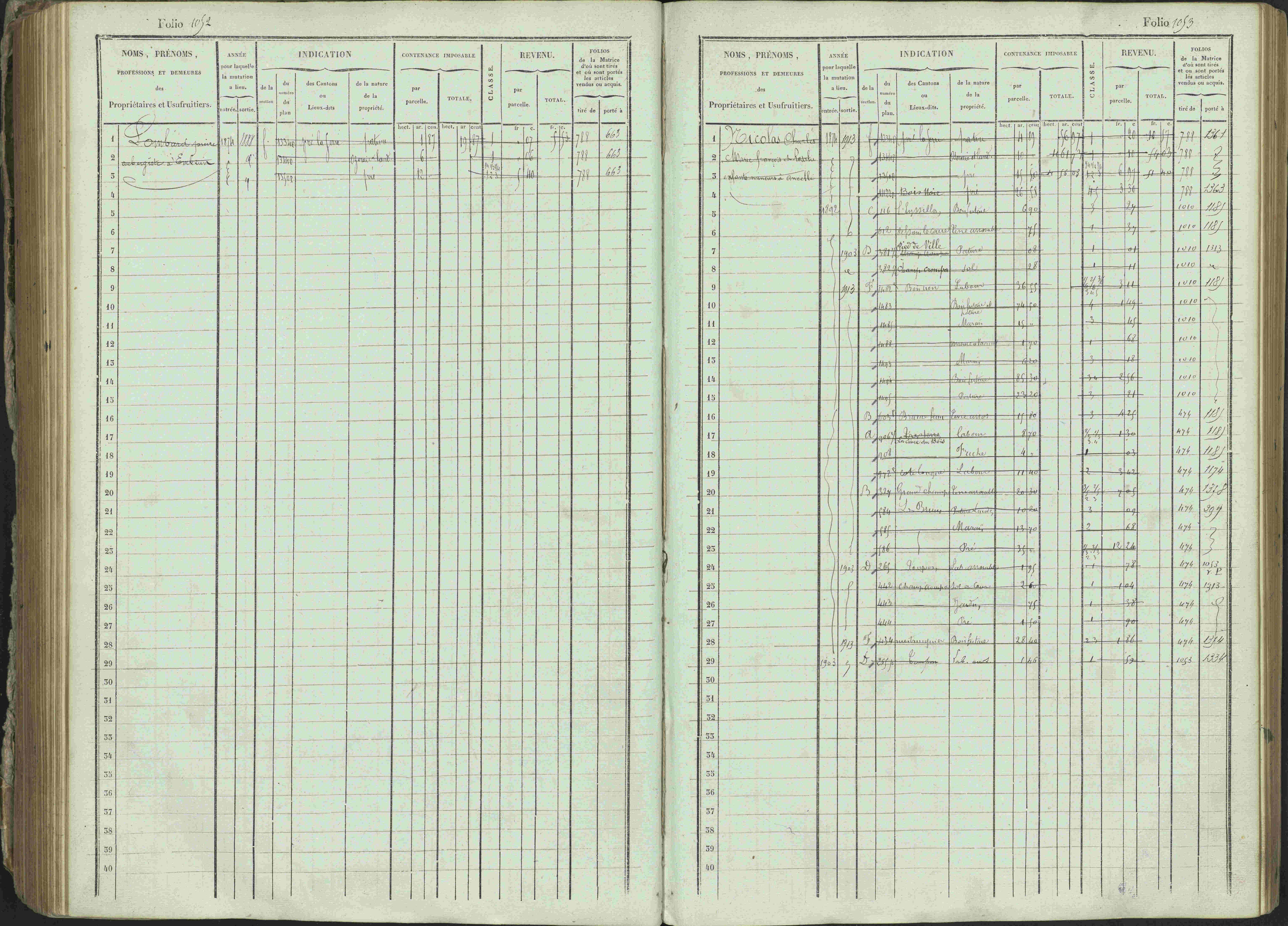 Ancelle - 3 P 129/1 - 3 P 129/1 - Matrice, folios 625-1246. 