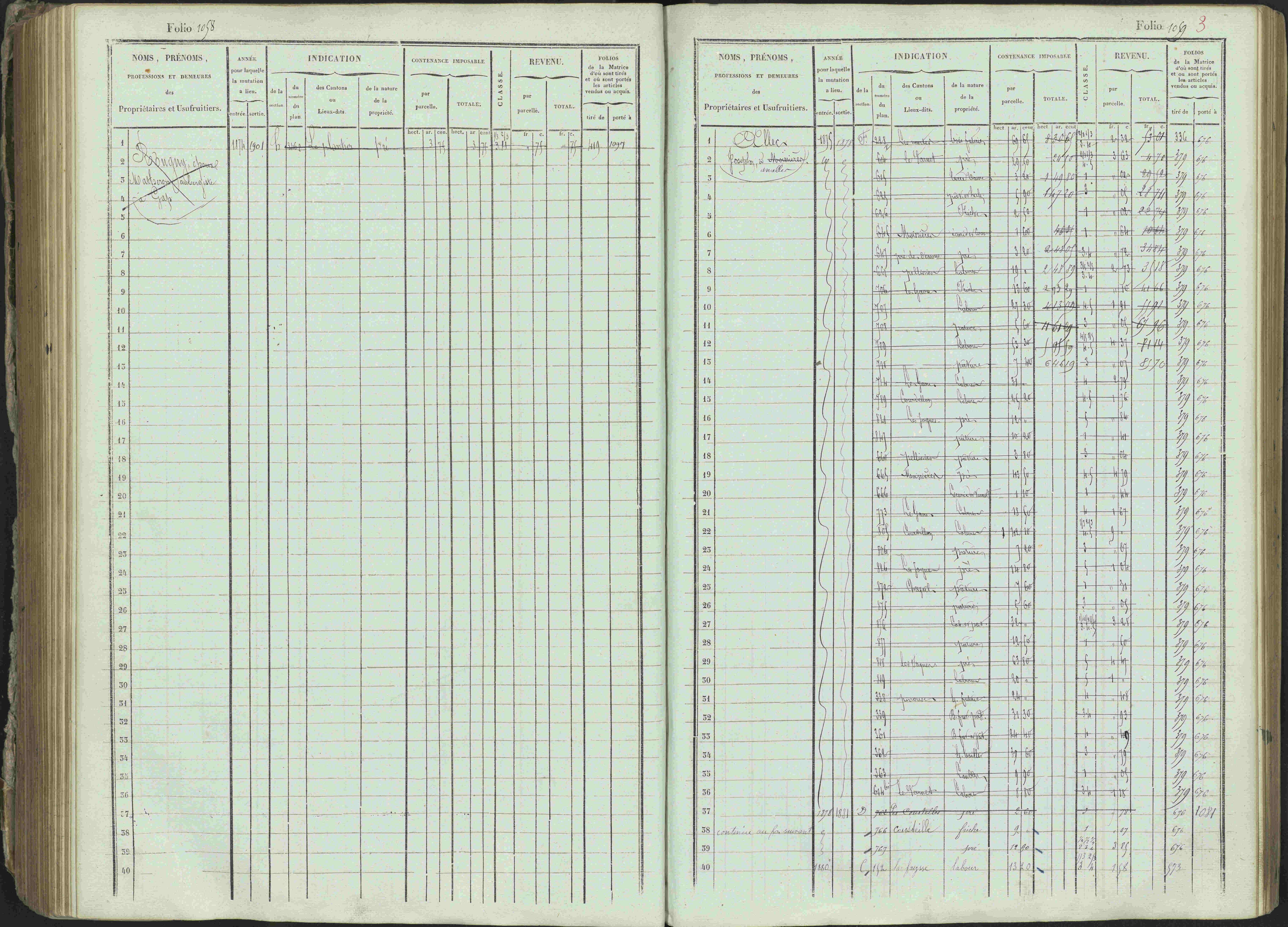 Ancelle - 3 P 129/1 - 3 P 129/1 - Matrice, folios 625-1246. 