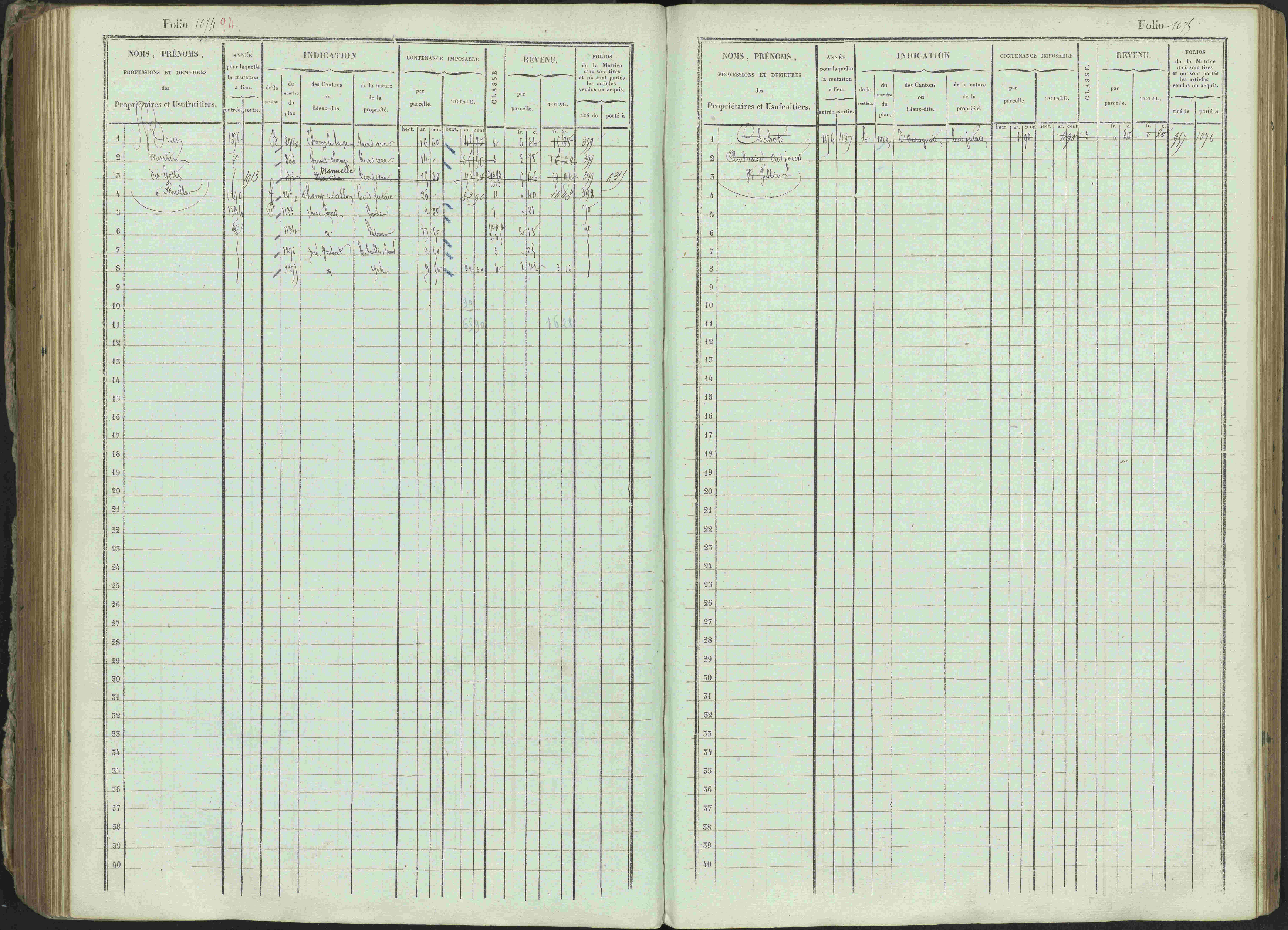 Ancelle - 3 P 129/1 - 3 P 129/1 - Matrice, folios 625-1246. 