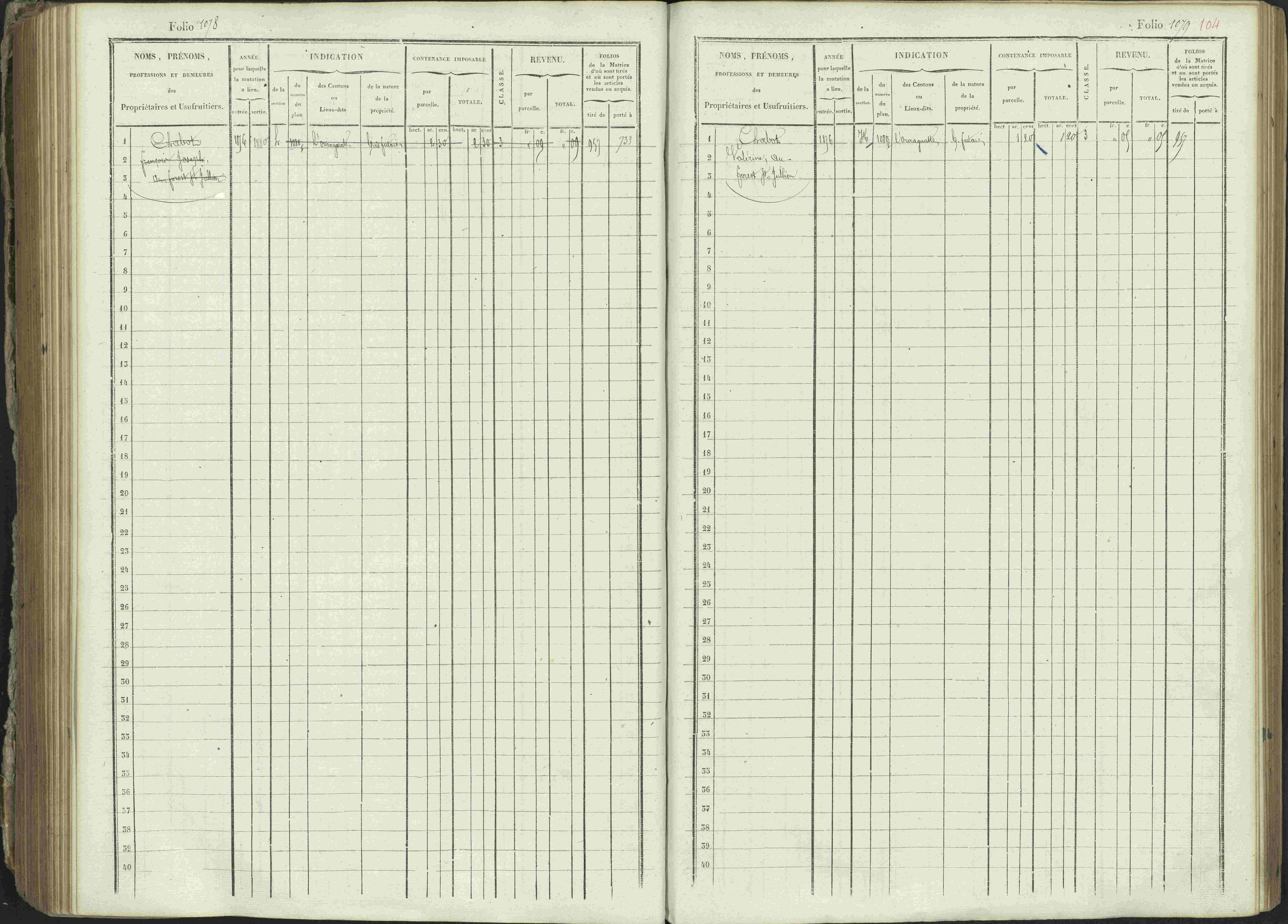 Ancelle - 3 P 129/1 - 3 P 129/1 - Matrice, folios 625-1246. 
