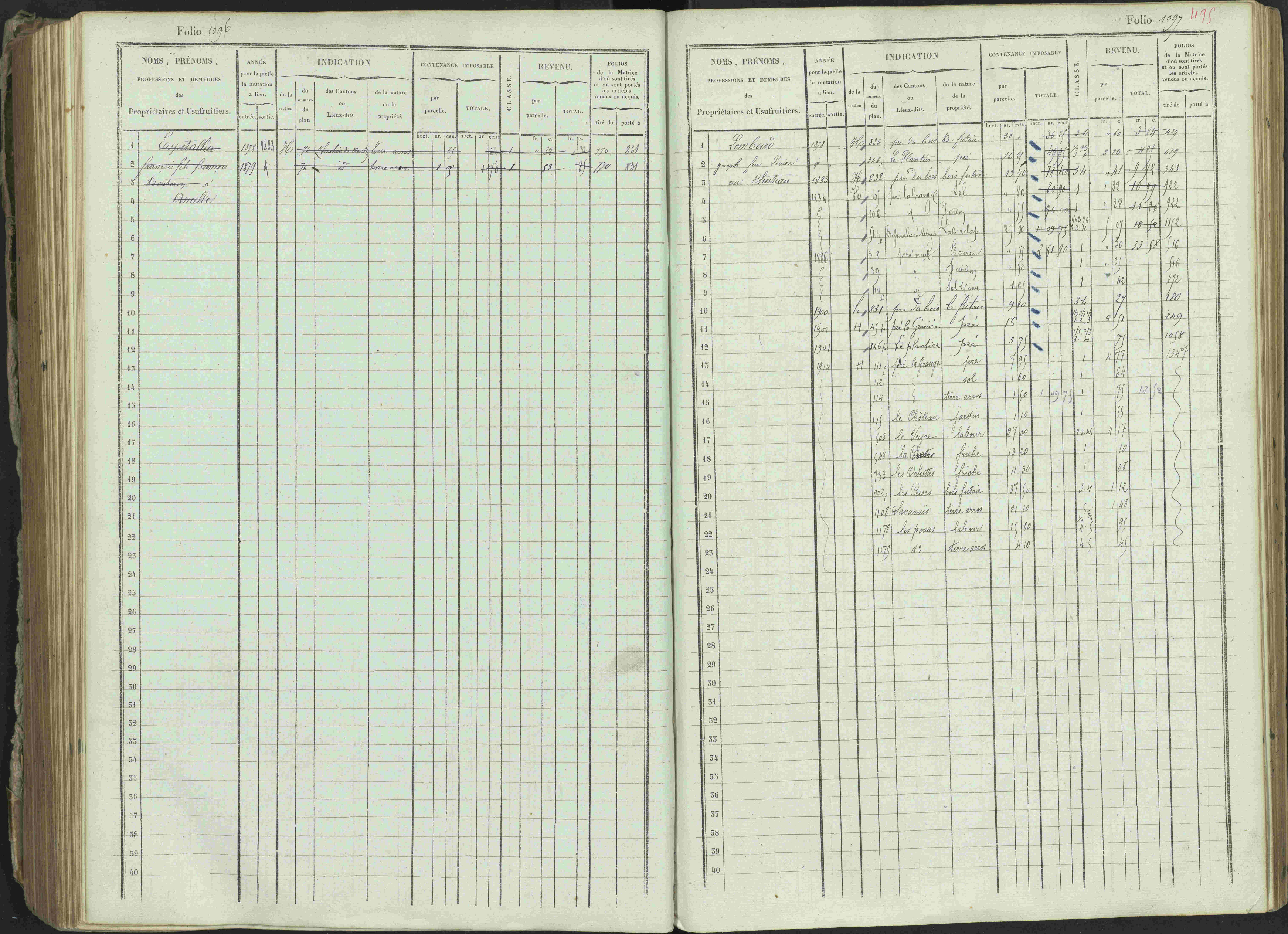 Ancelle - 3 P 129/1 - 3 P 129/1 - Matrice, folios 625-1246. 