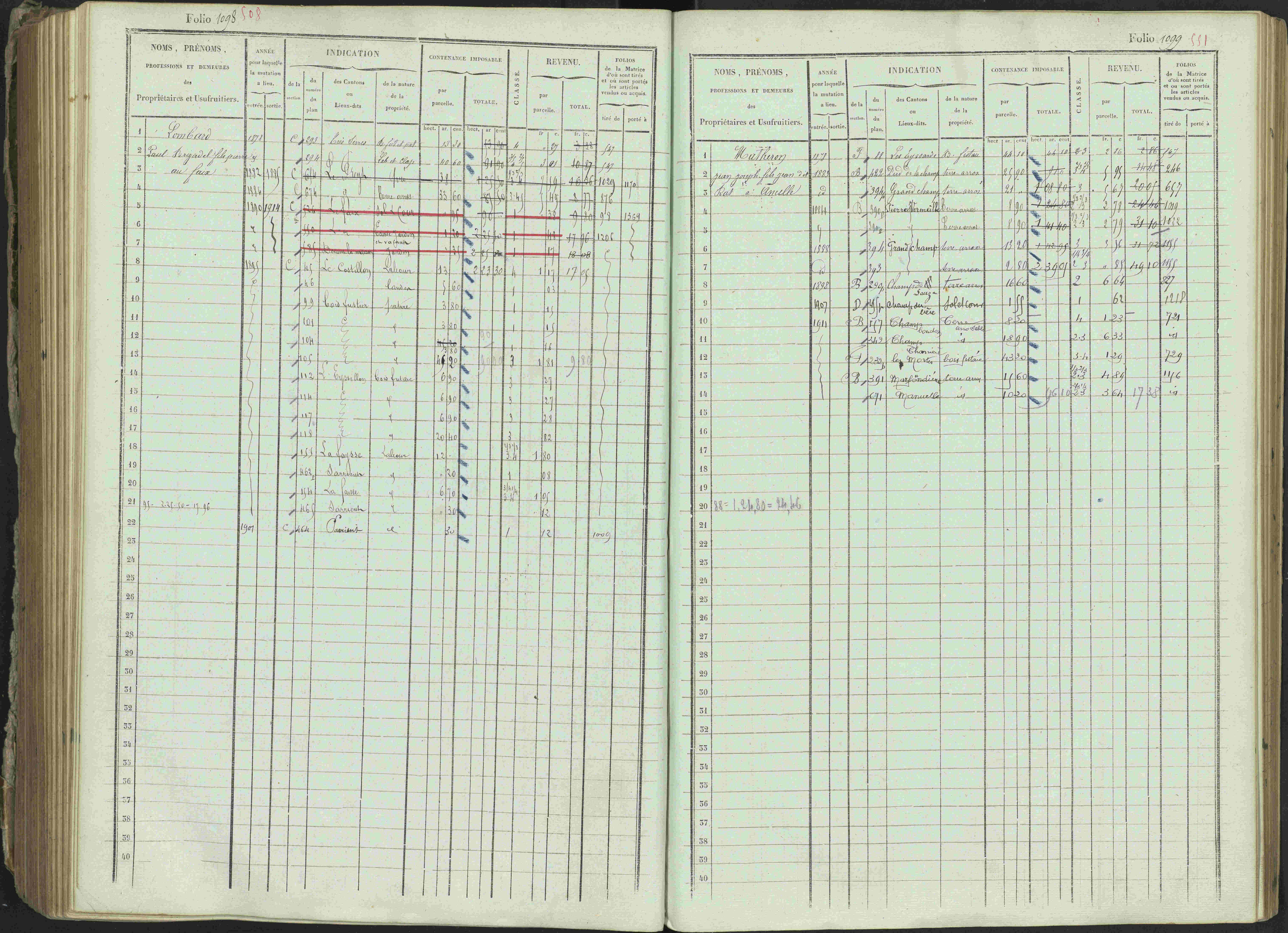 Ancelle - 3 P 129/1 - 3 P 129/1 - Matrice, folios 625-1246. 