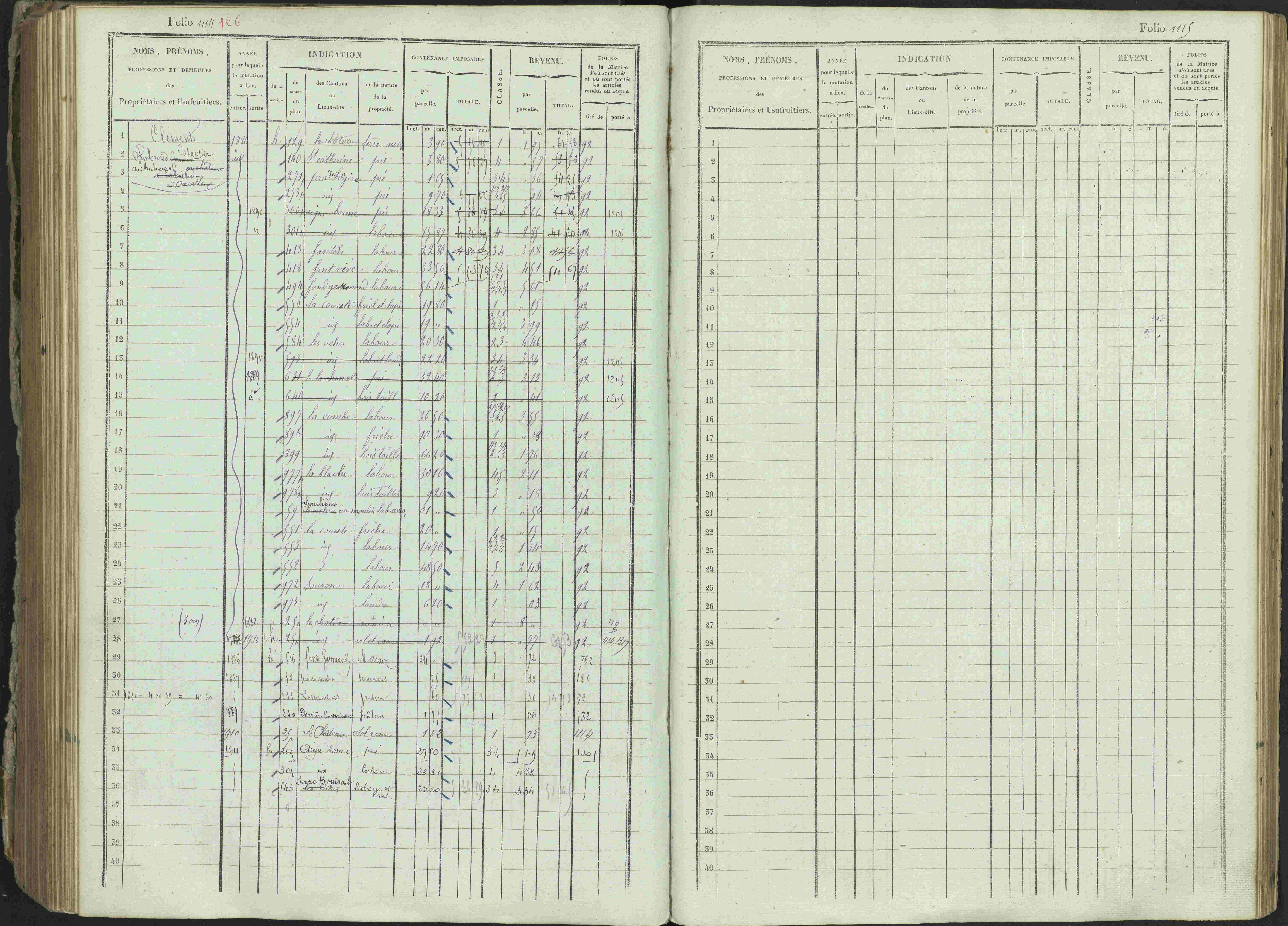 Ancelle - 3 P 129/1 - 3 P 129/1 - Matrice, folios 625-1246. 