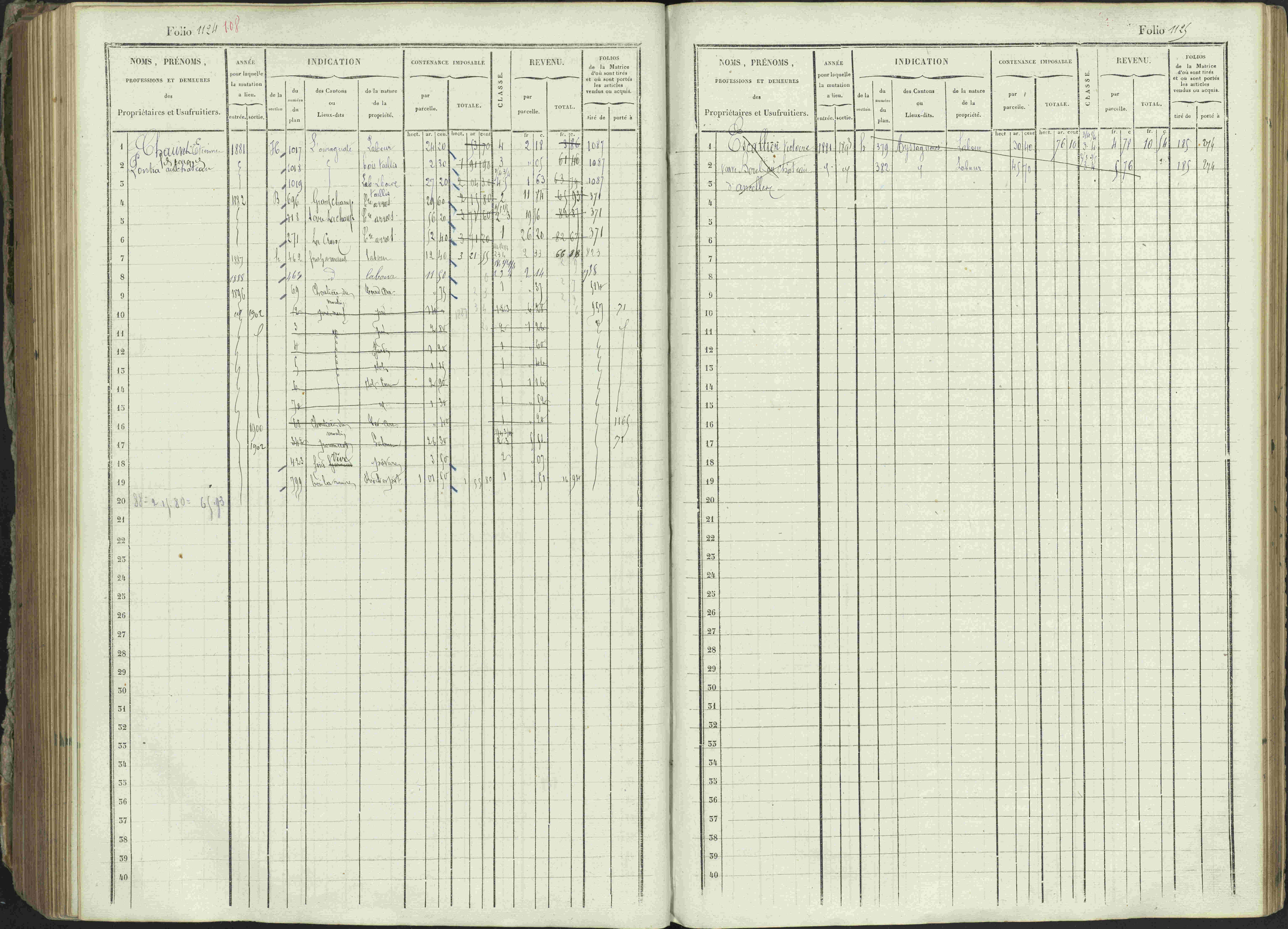 Ancelle - 3 P 129/1 - 3 P 129/1 - Matrice, folios 625-1246. 