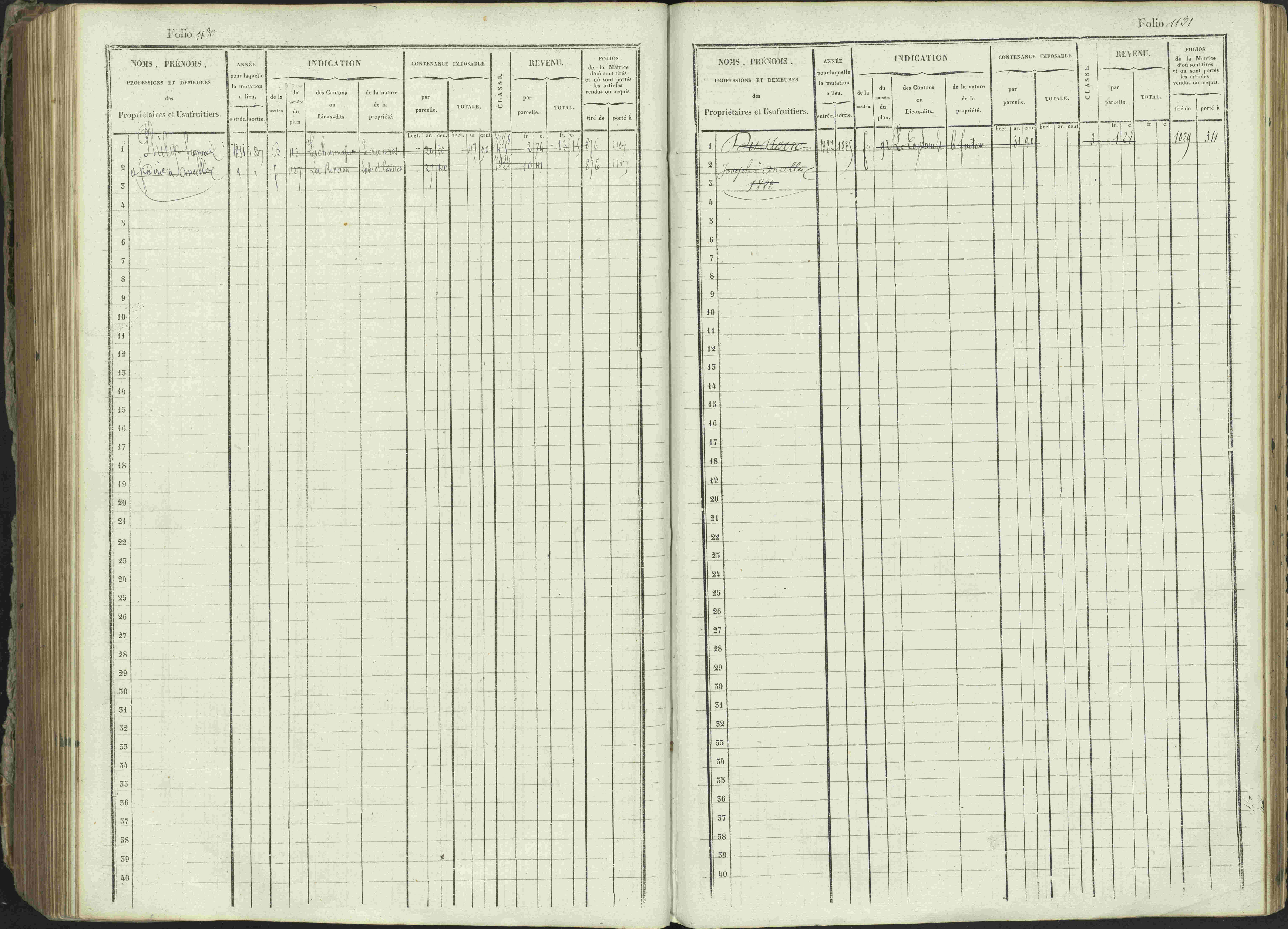 Ancelle - 3 P 129/1 - 3 P 129/1 - Matrice, folios 625-1246. 