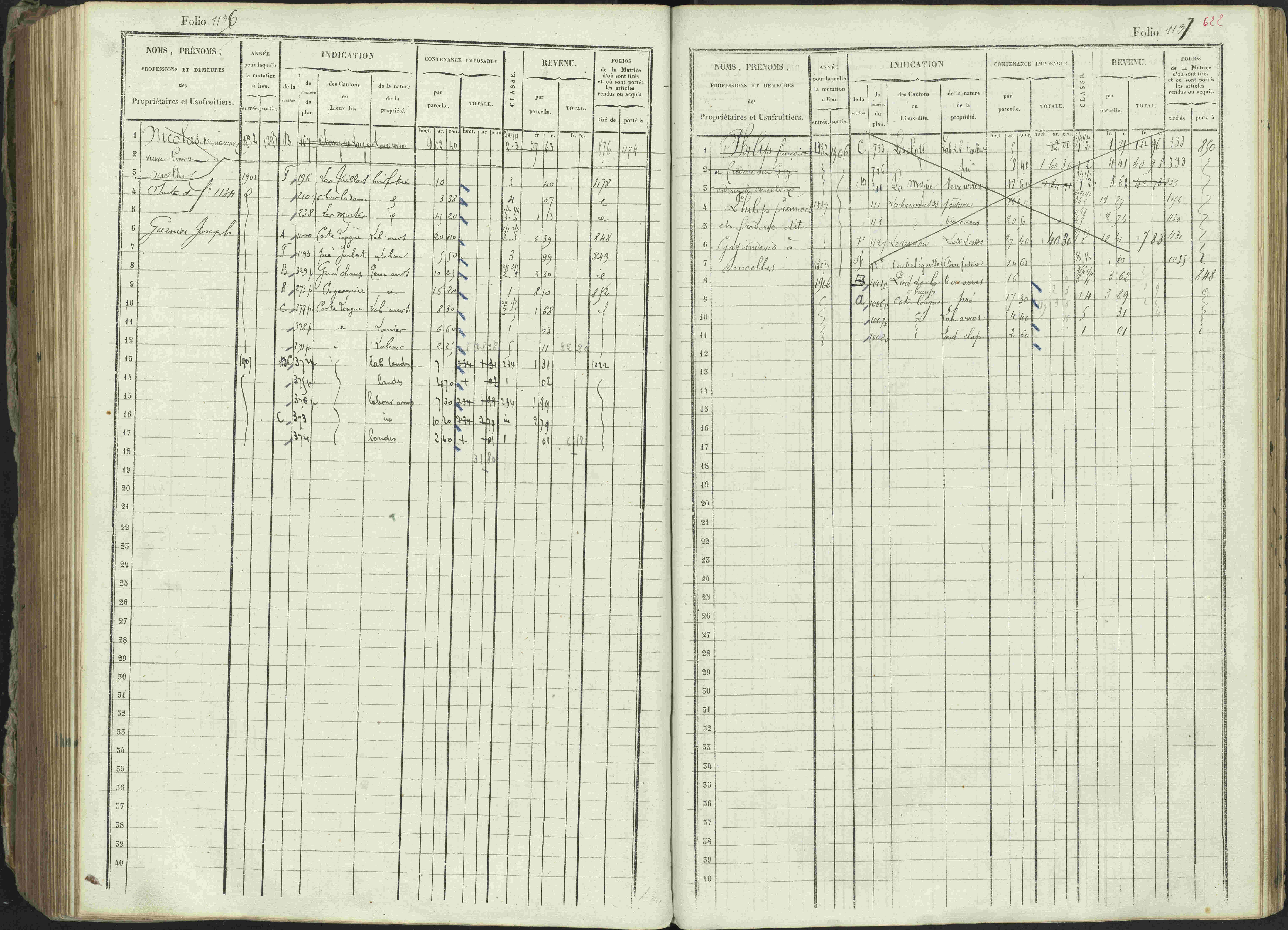 Ancelle - 3 P 129/1 - 3 P 129/1 - Matrice, folios 625-1246. 