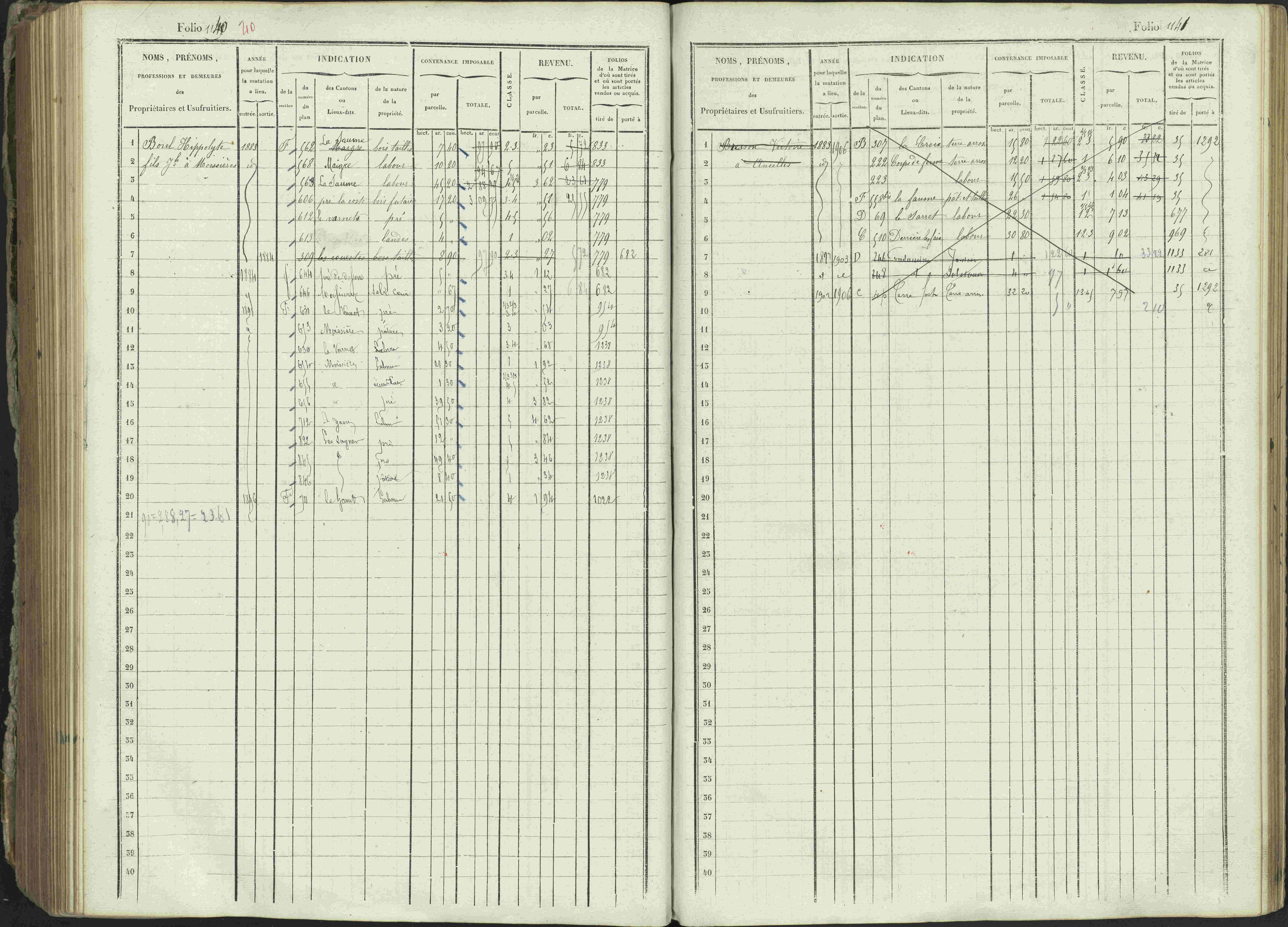 Ancelle - 3 P 129/1 - 3 P 129/1 - Matrice, folios 625-1246. 