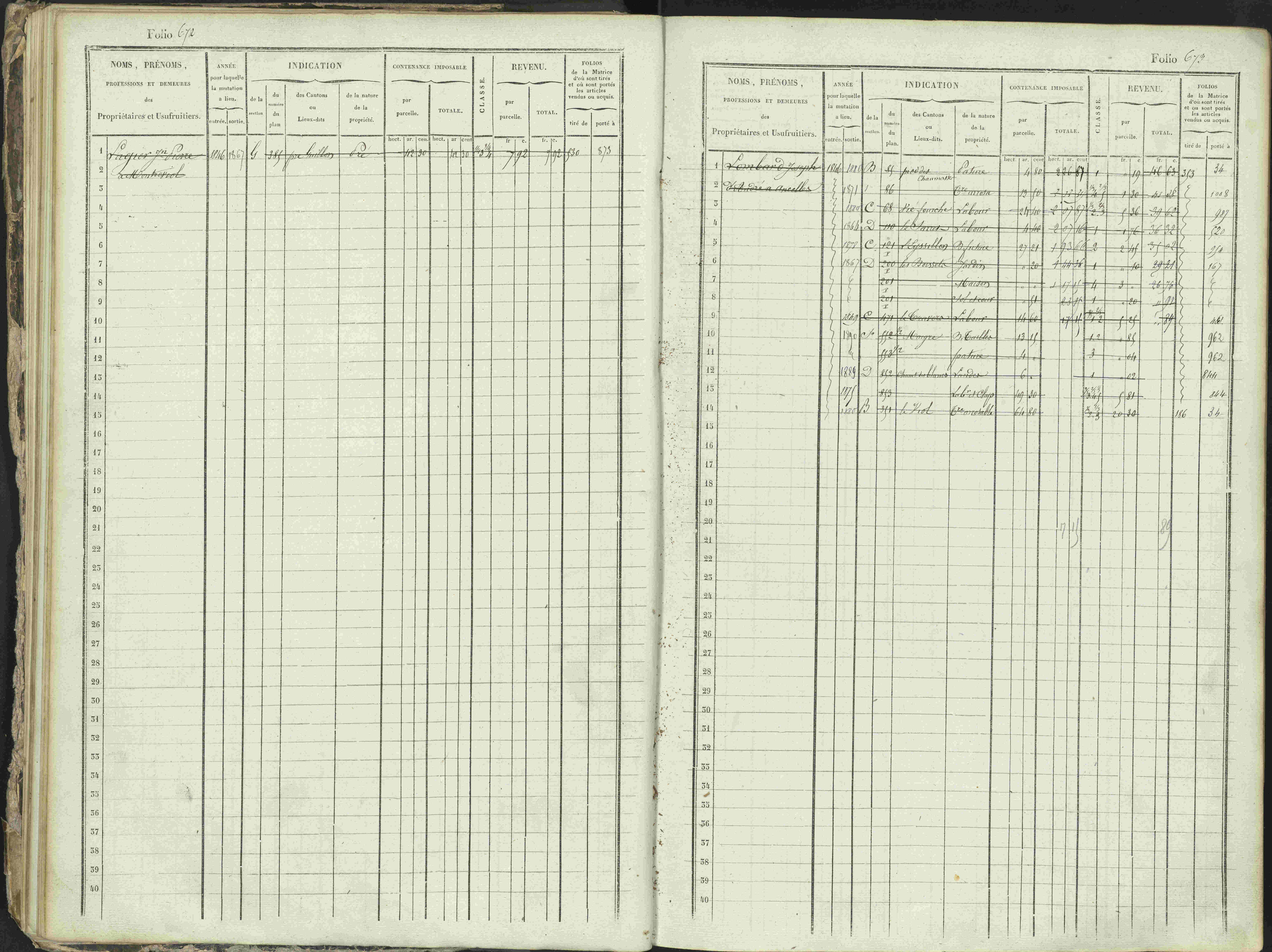 Ancelle - 3 P 129/1 - 3 P 129/1 - Matrice, folios 625-1246. 
