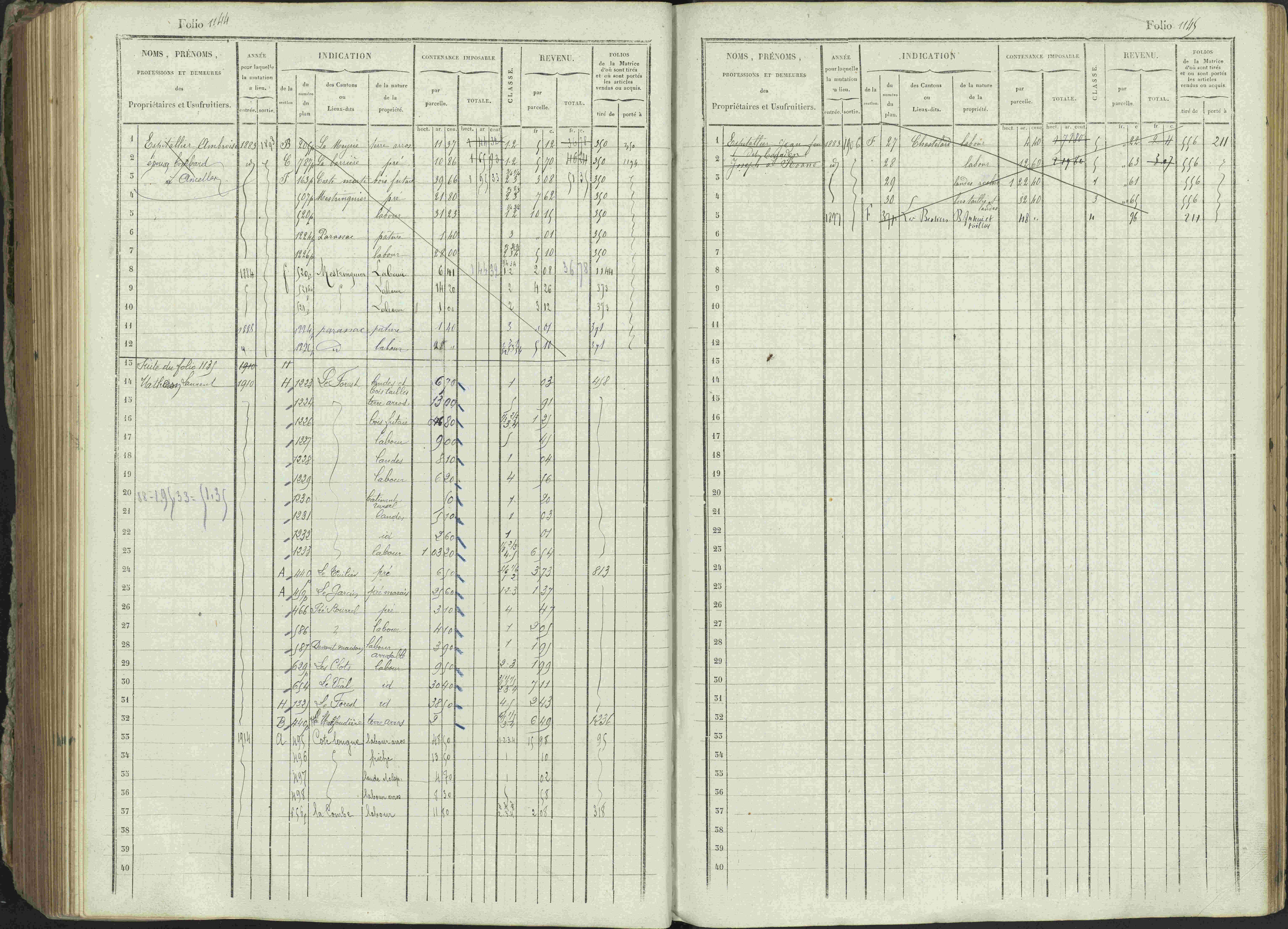 Ancelle - 3 P 129/1 - 3 P 129/1 - Matrice, folios 625-1246. 