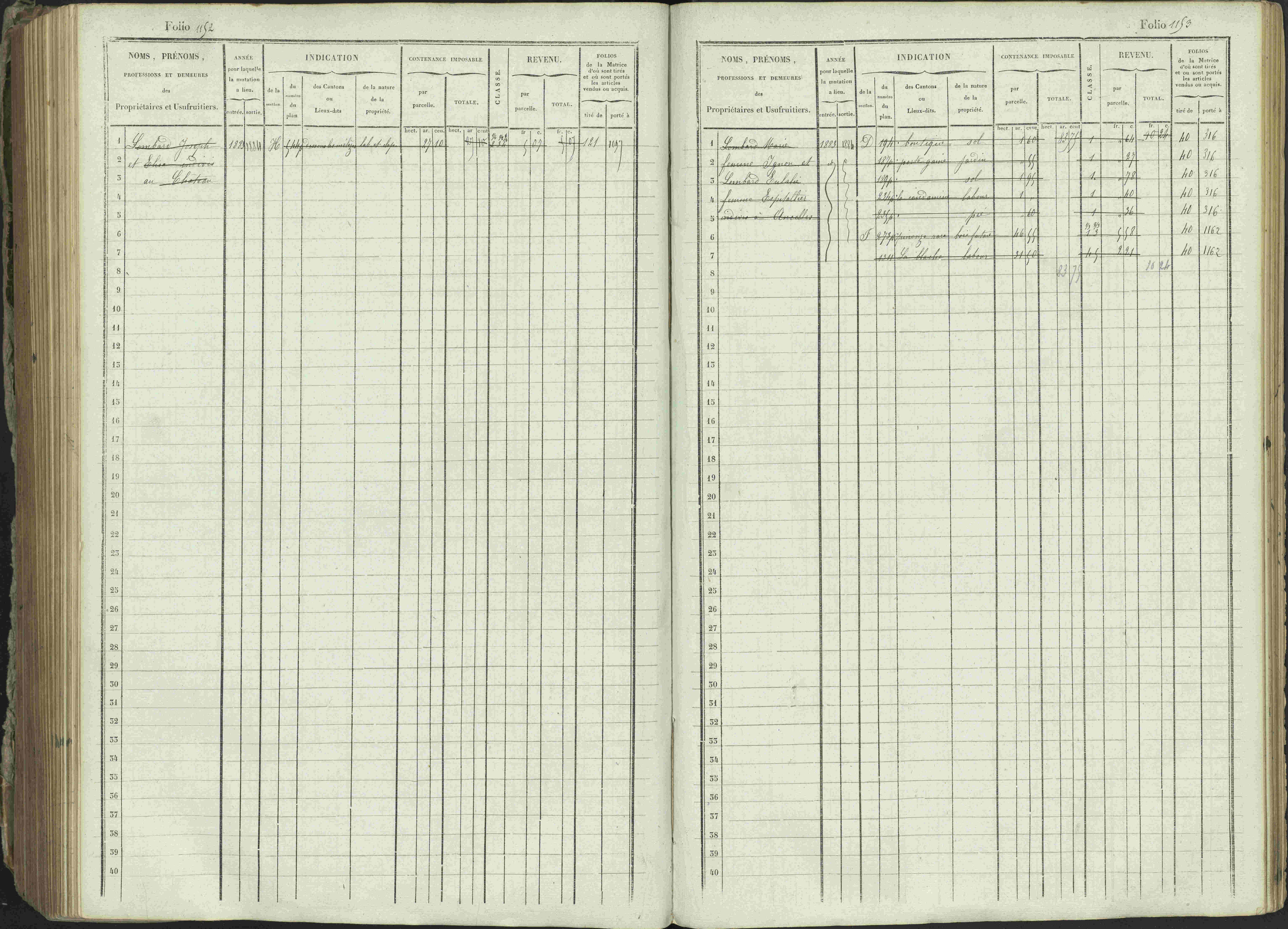 Ancelle - 3 P 129/1 - 3 P 129/1 - Matrice, folios 625-1246. 