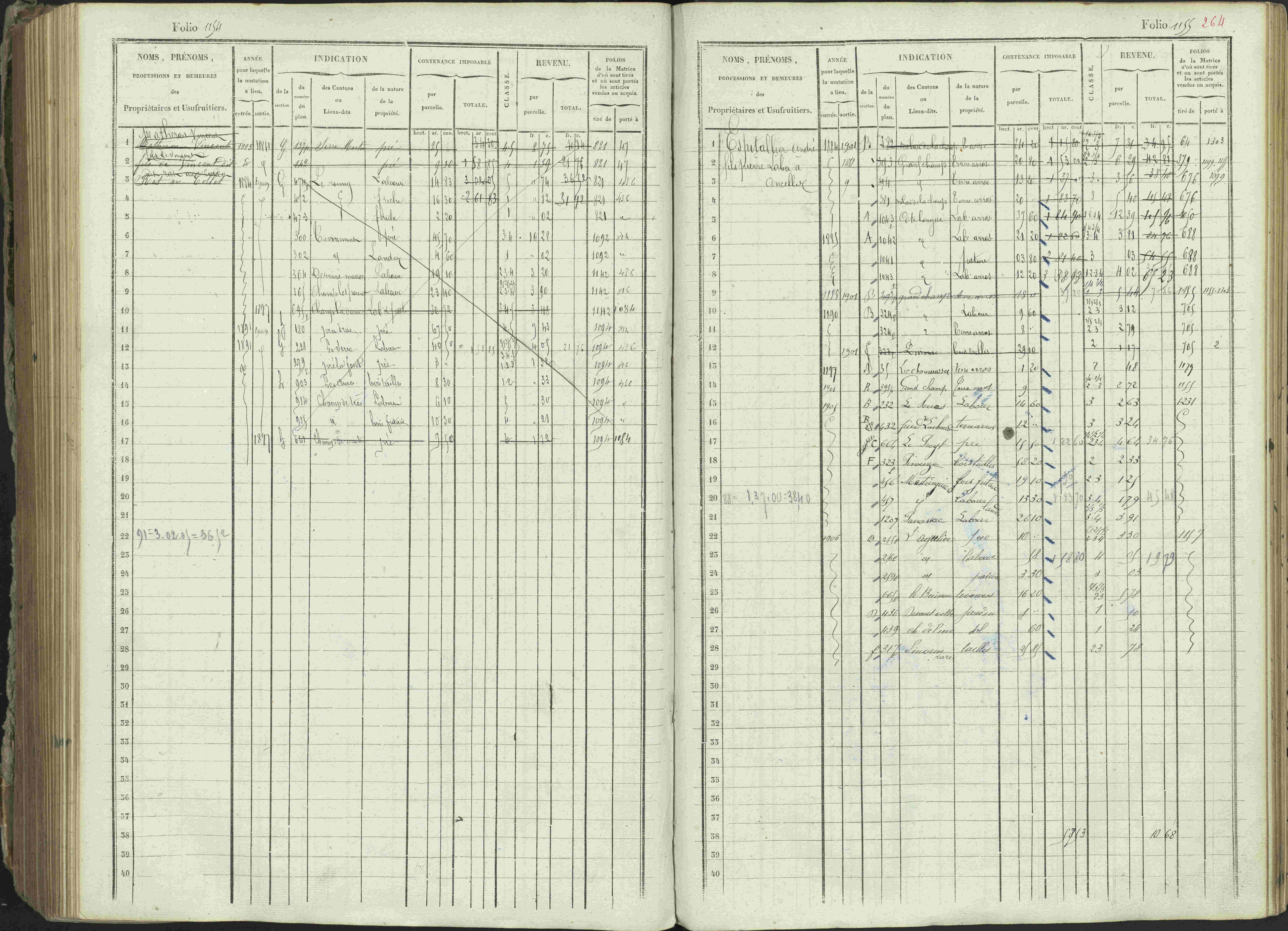 Ancelle - 3 P 129/1 - 3 P 129/1 - Matrice, folios 625-1246. 