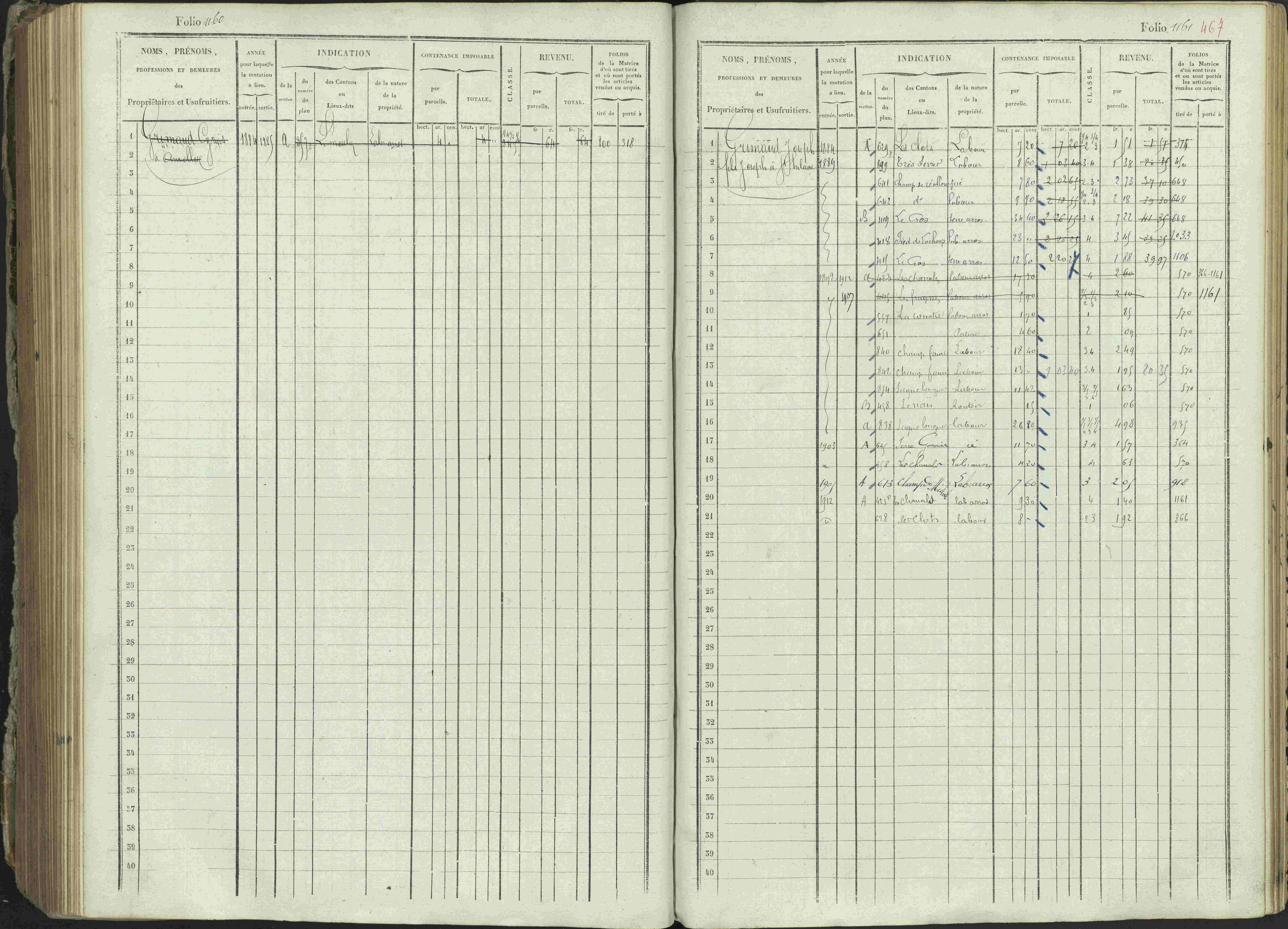 Ancelle - 3 P 129/1 - 3 P 129/1 - Matrice, folios 625-1246. 