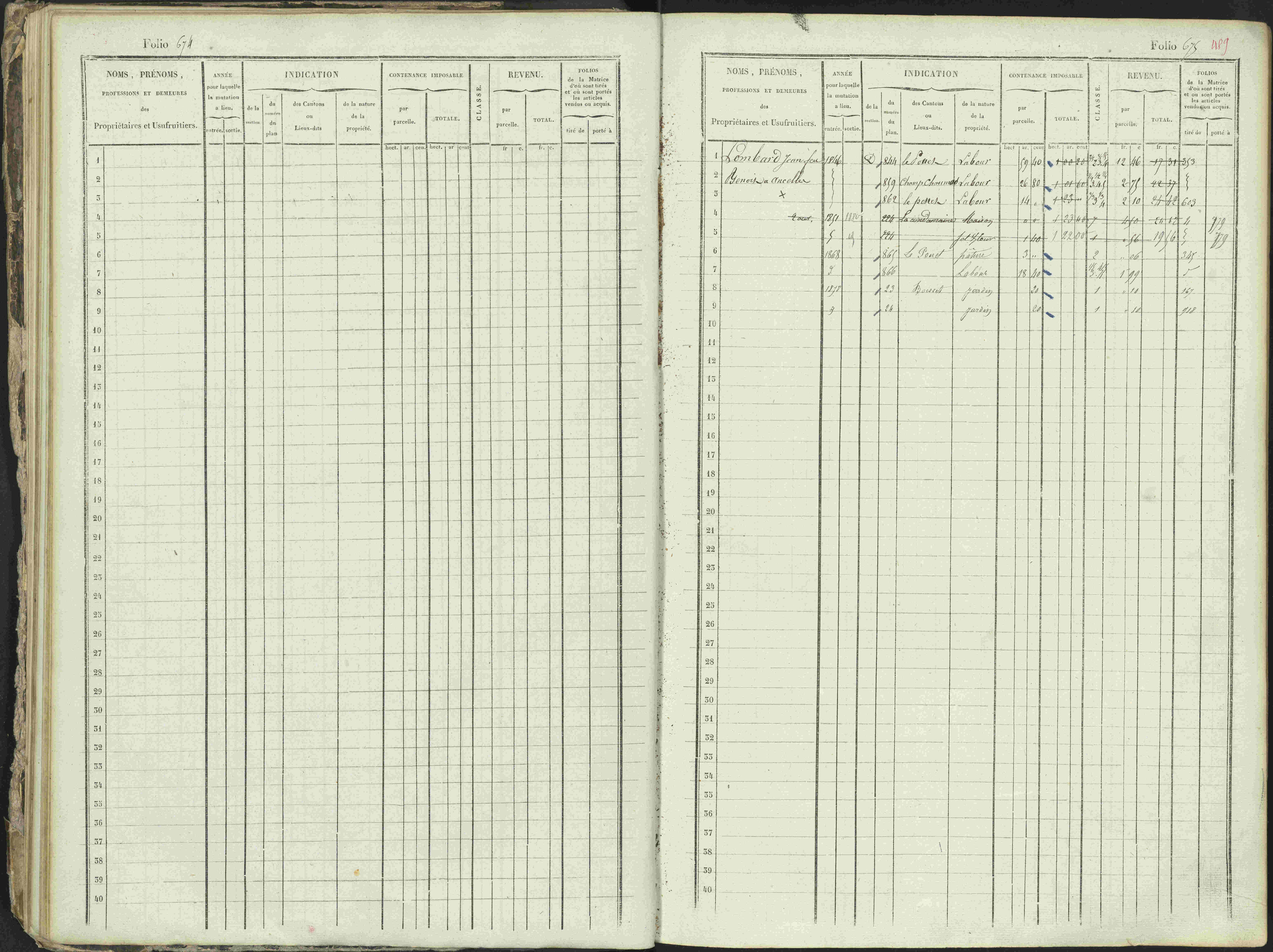Ancelle - 3 P 129/1 - 3 P 129/1 - Matrice, folios 625-1246. 