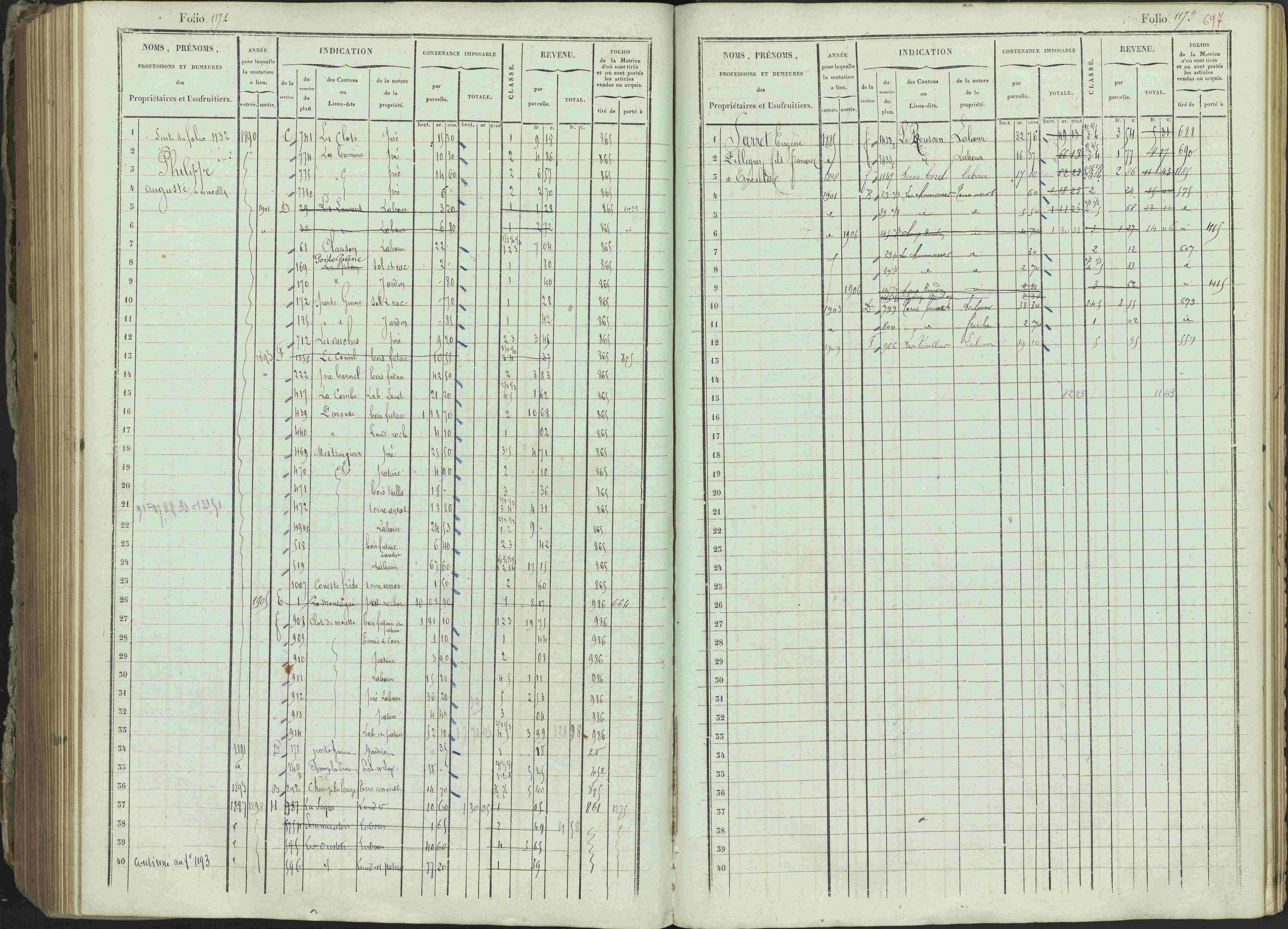 Ancelle - 3 P 129/1 - 3 P 129/1 - Matrice, folios 625-1246. 