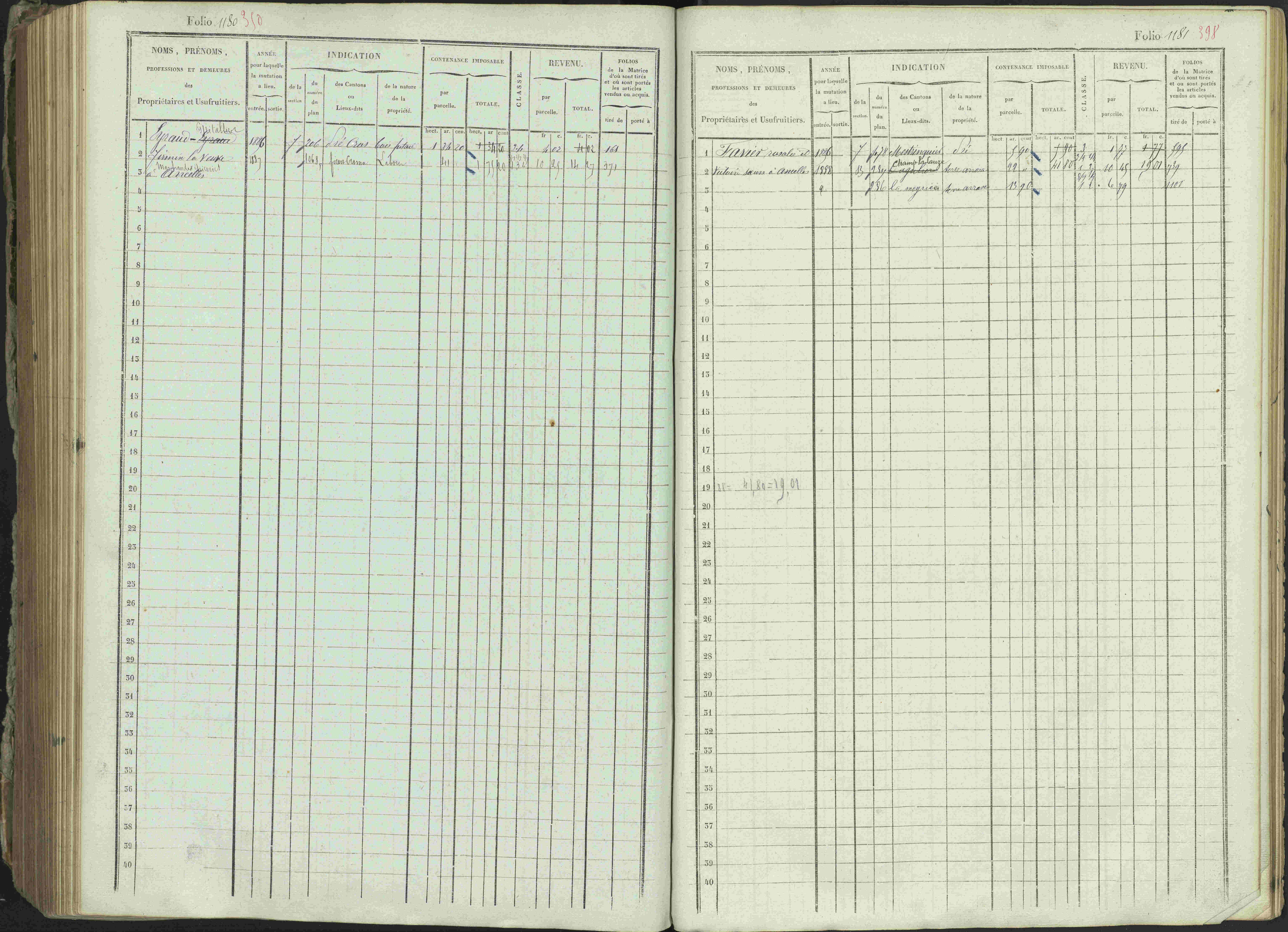 Ancelle - 3 P 129/1 - 3 P 129/1 - Matrice, folios 625-1246. 