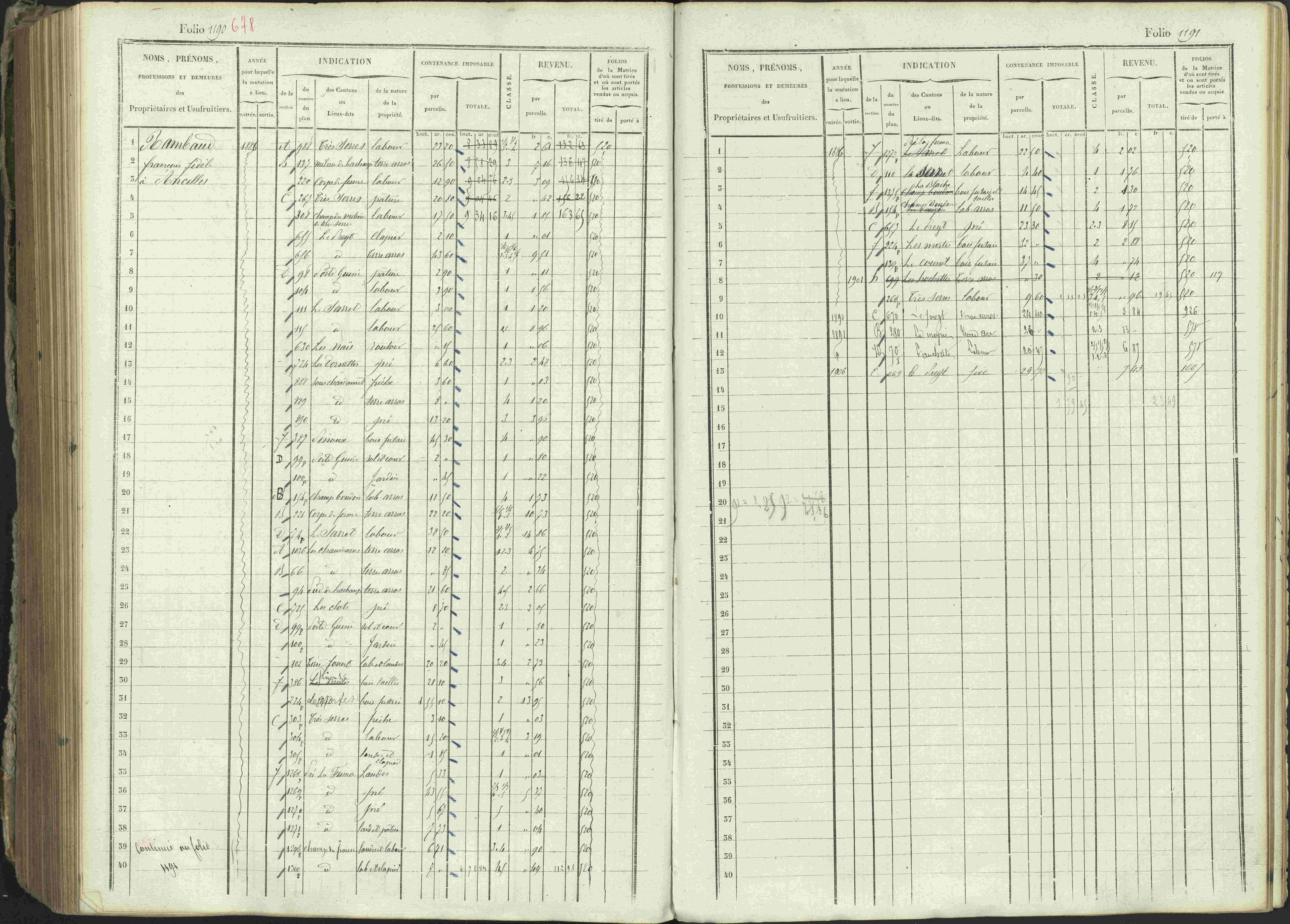 Ancelle - 3 P 129/1 - 3 P 129/1 - Matrice, folios 625-1246. 