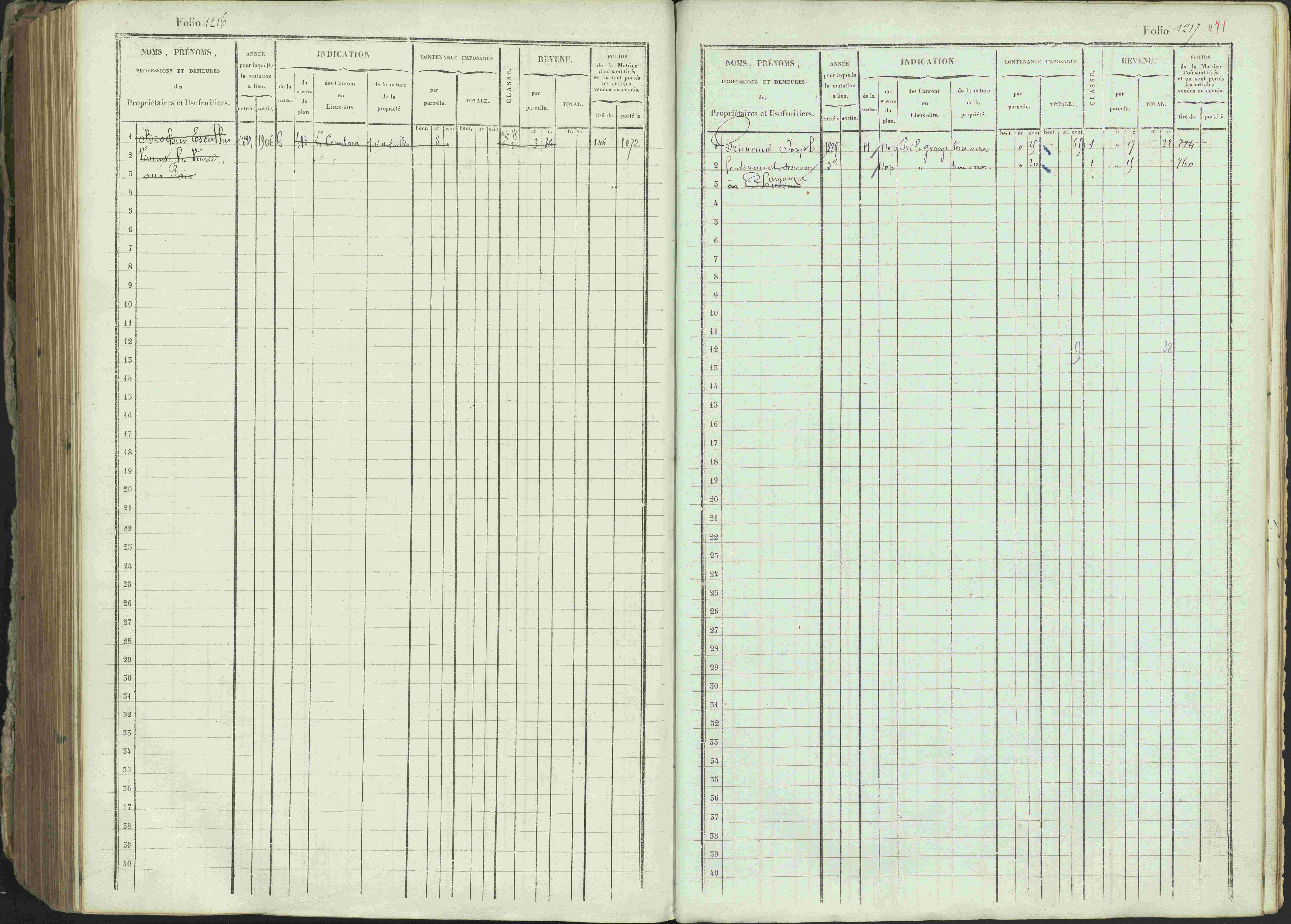Ancelle - 3 P 129/1 - 3 P 129/1 - Matrice, folios 625-1246. 