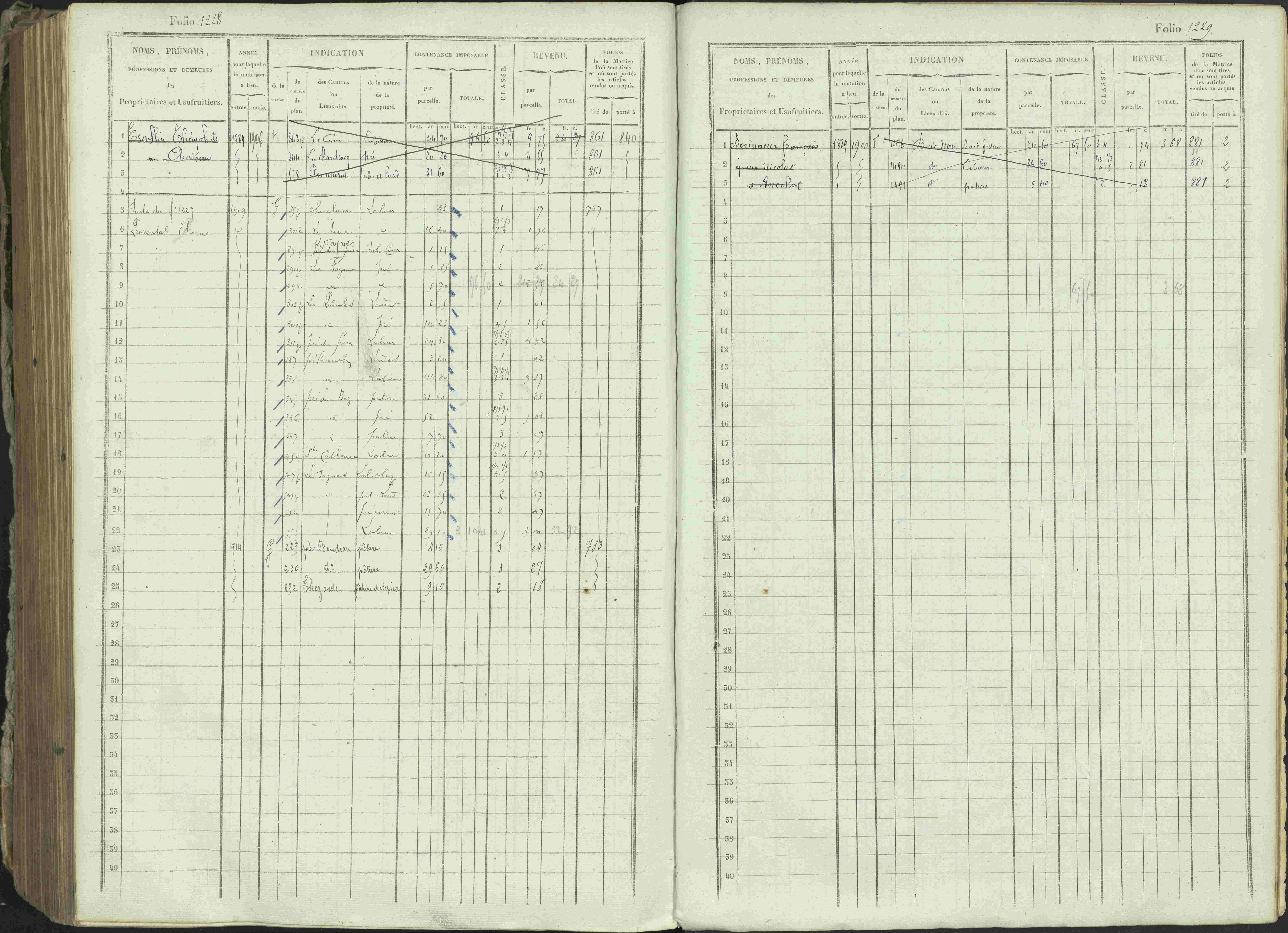 Ancelle - 3 P 129/1 - 3 P 129/1 - Matrice, folios 625-1246. 