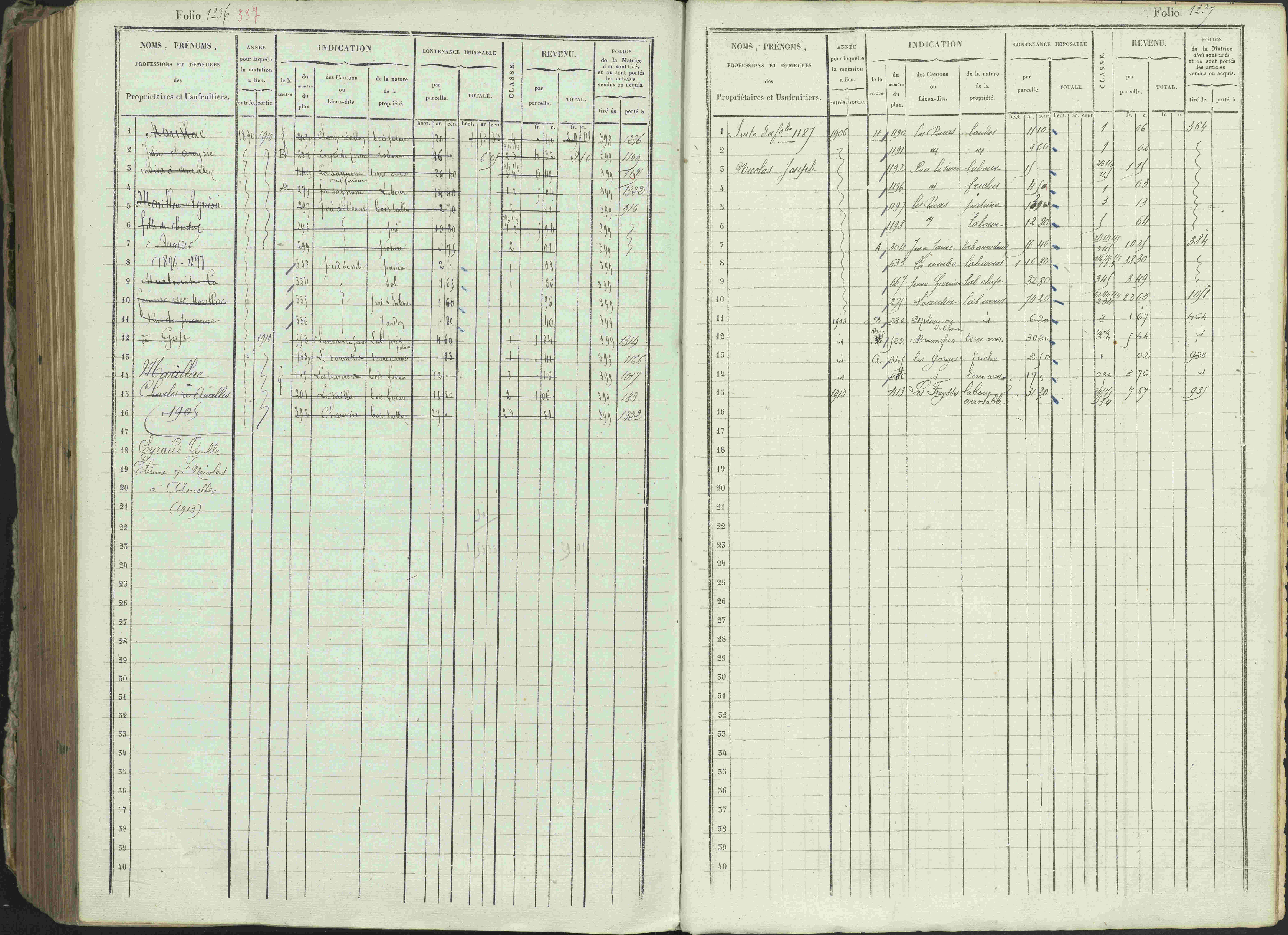 Ancelle - 3 P 129/1 - 3 P 129/1 - Matrice, folios 625-1246. 