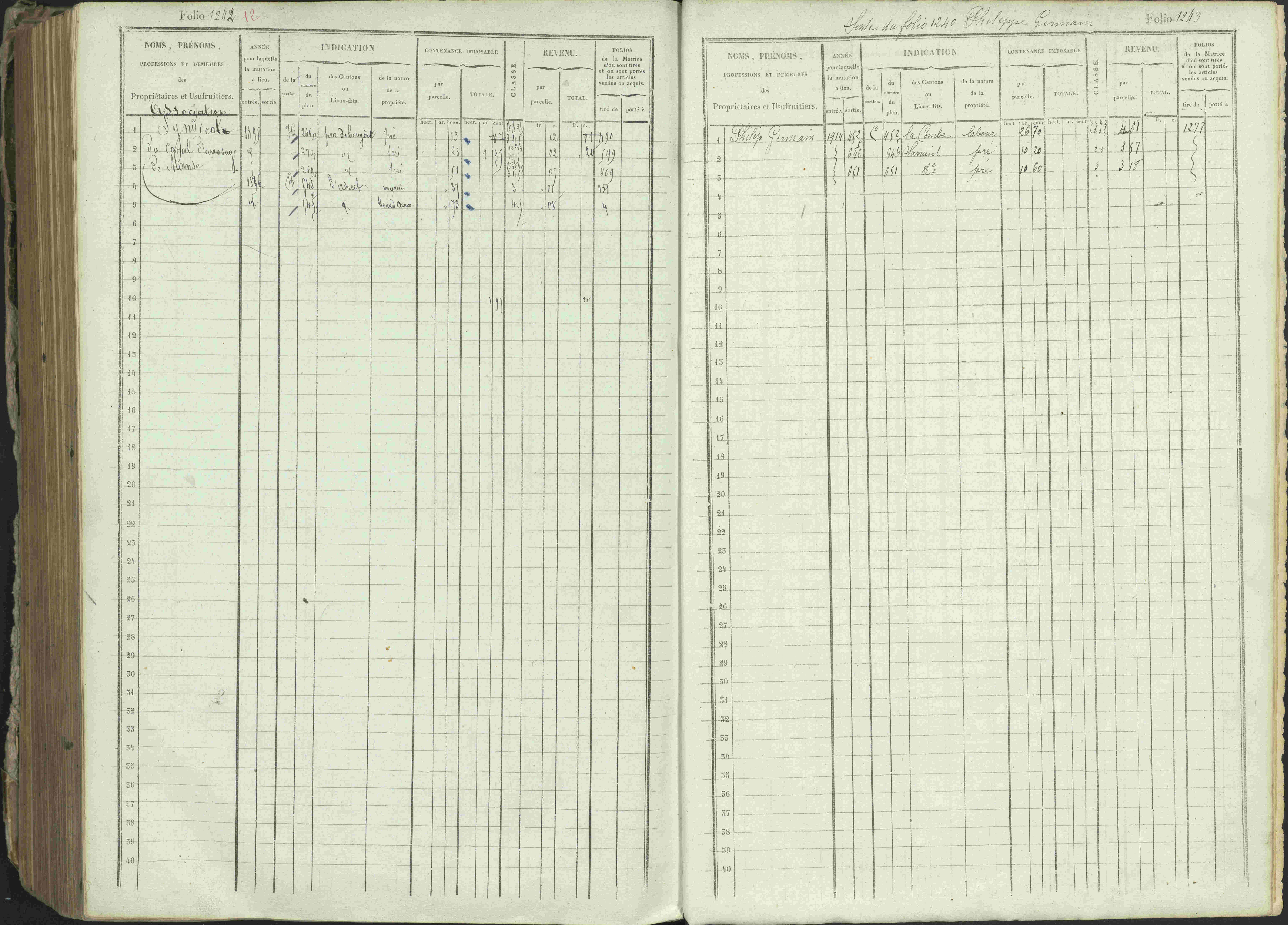 Ancelle - 3 P 129/1 - 3 P 129/1 - Matrice, folios 625-1246. 