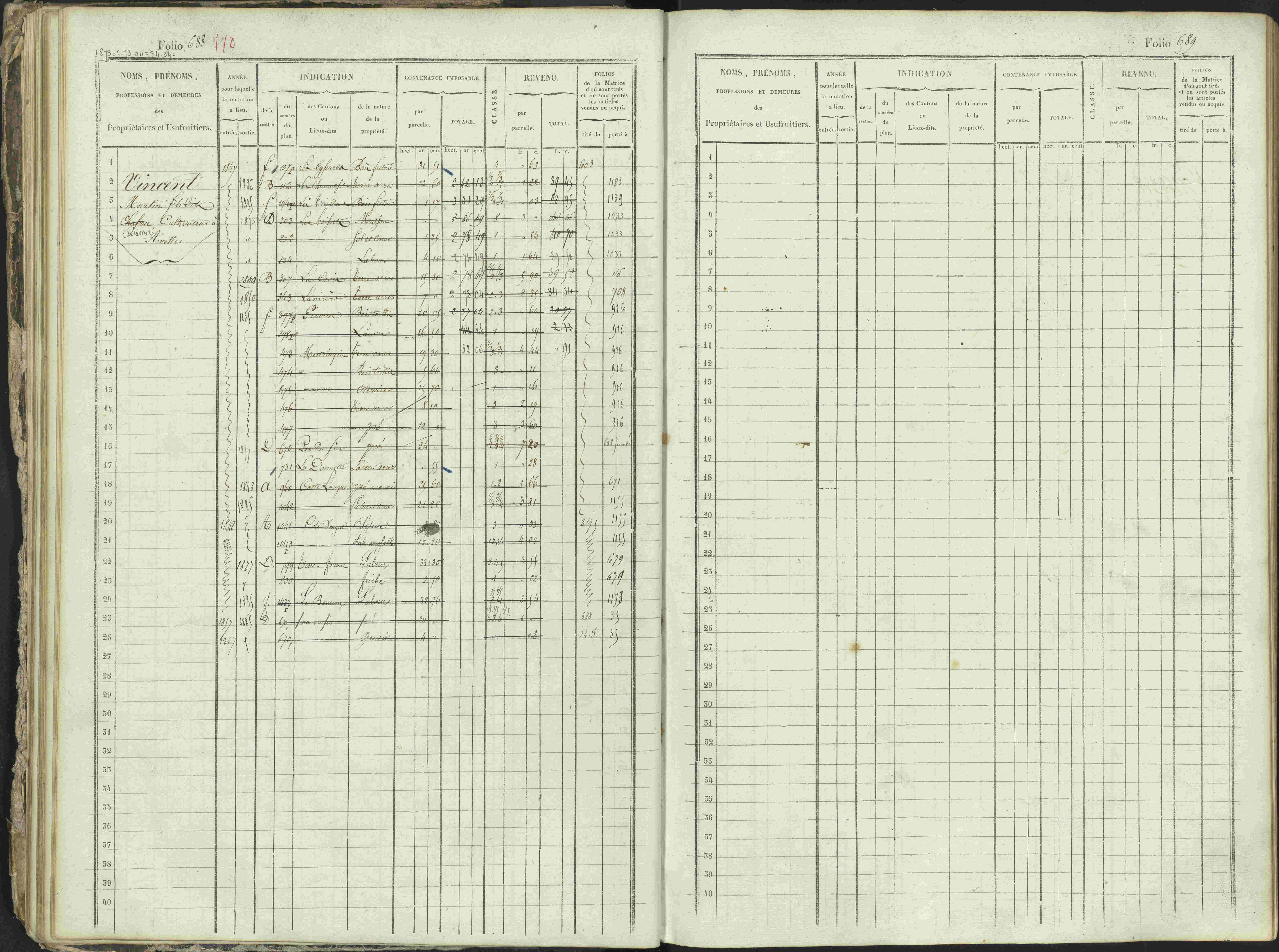 Ancelle - 3 P 129/1 - 3 P 129/1 - Matrice, folios 625-1246. 