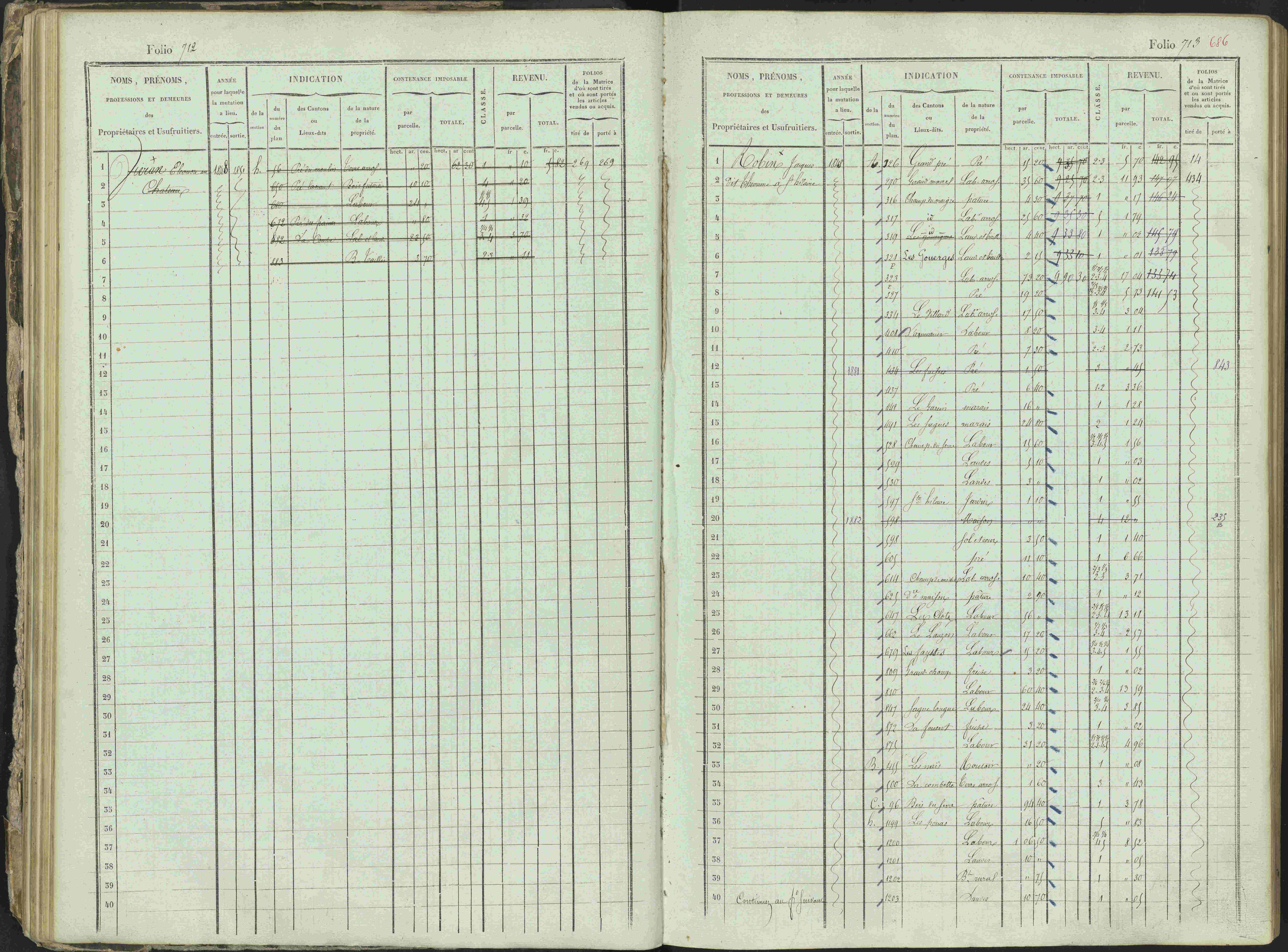 Ancelle - 3 P 129/1 - 3 P 129/1 - Matrice, folios 625-1246. 