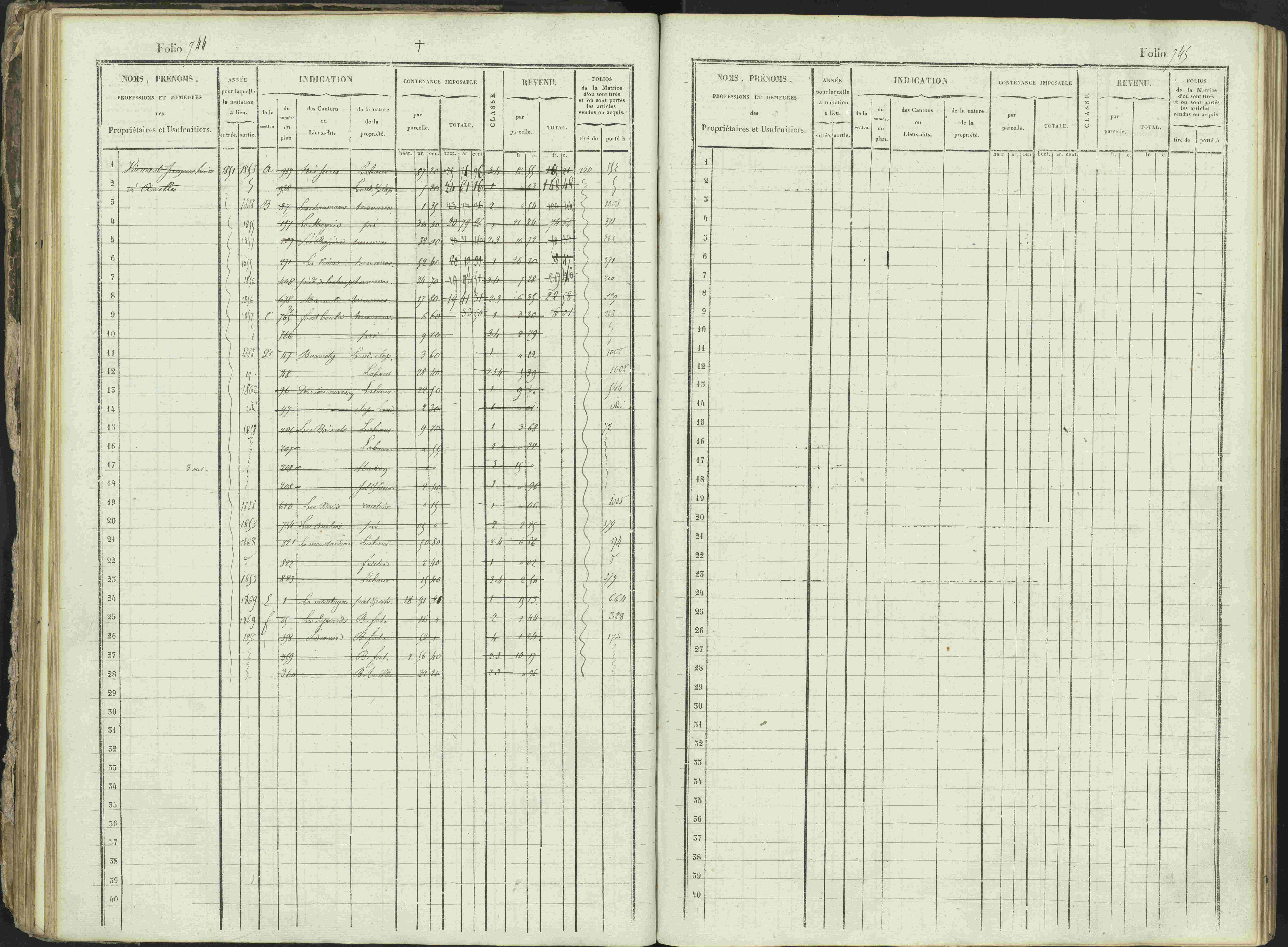 Ancelle - 3 P 129/1 - 3 P 129/1 - Matrice, folios 625-1246. 