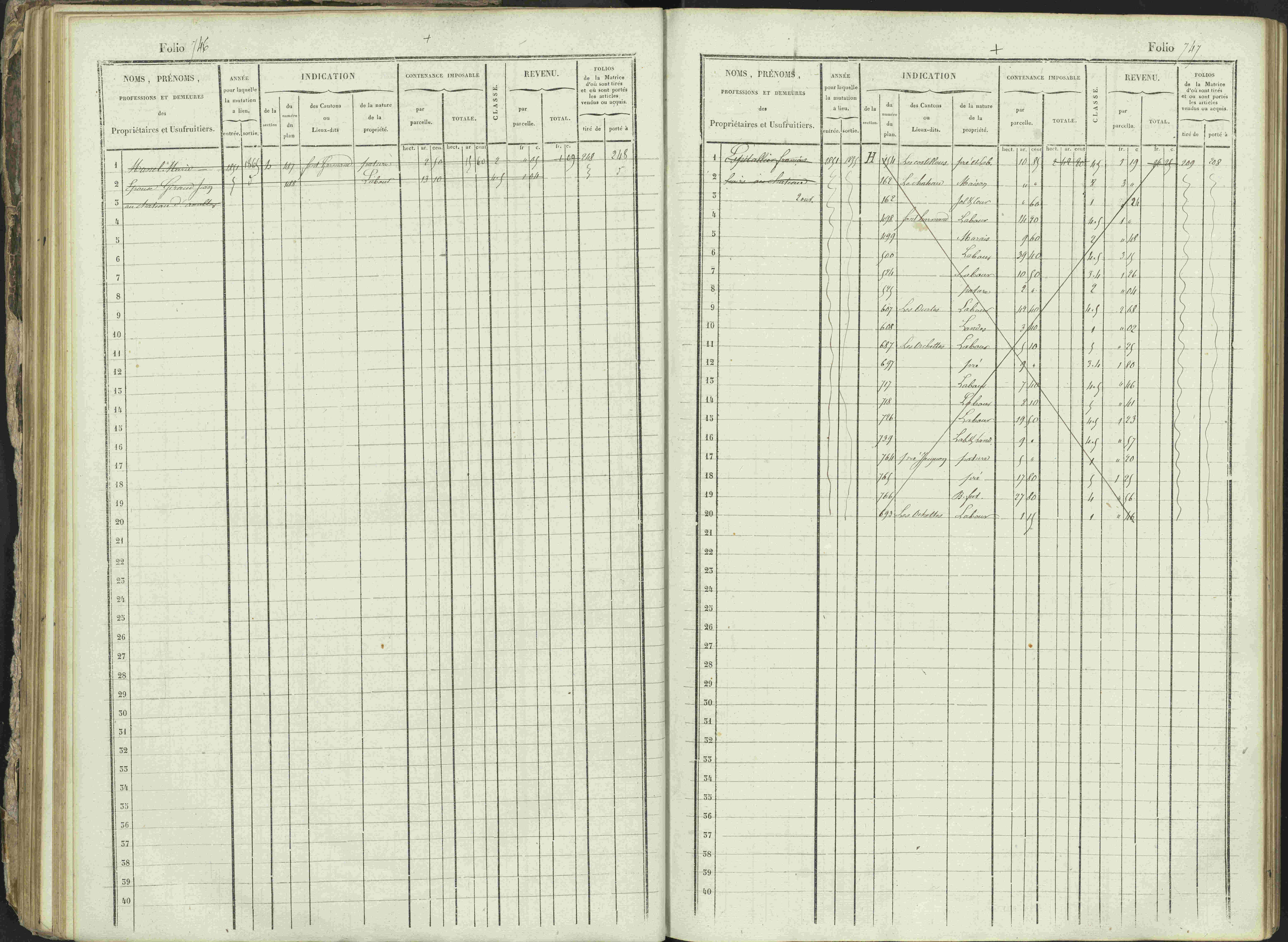 Ancelle - 3 P 129/1 - 3 P 129/1 - Matrice, folios 625-1246. 