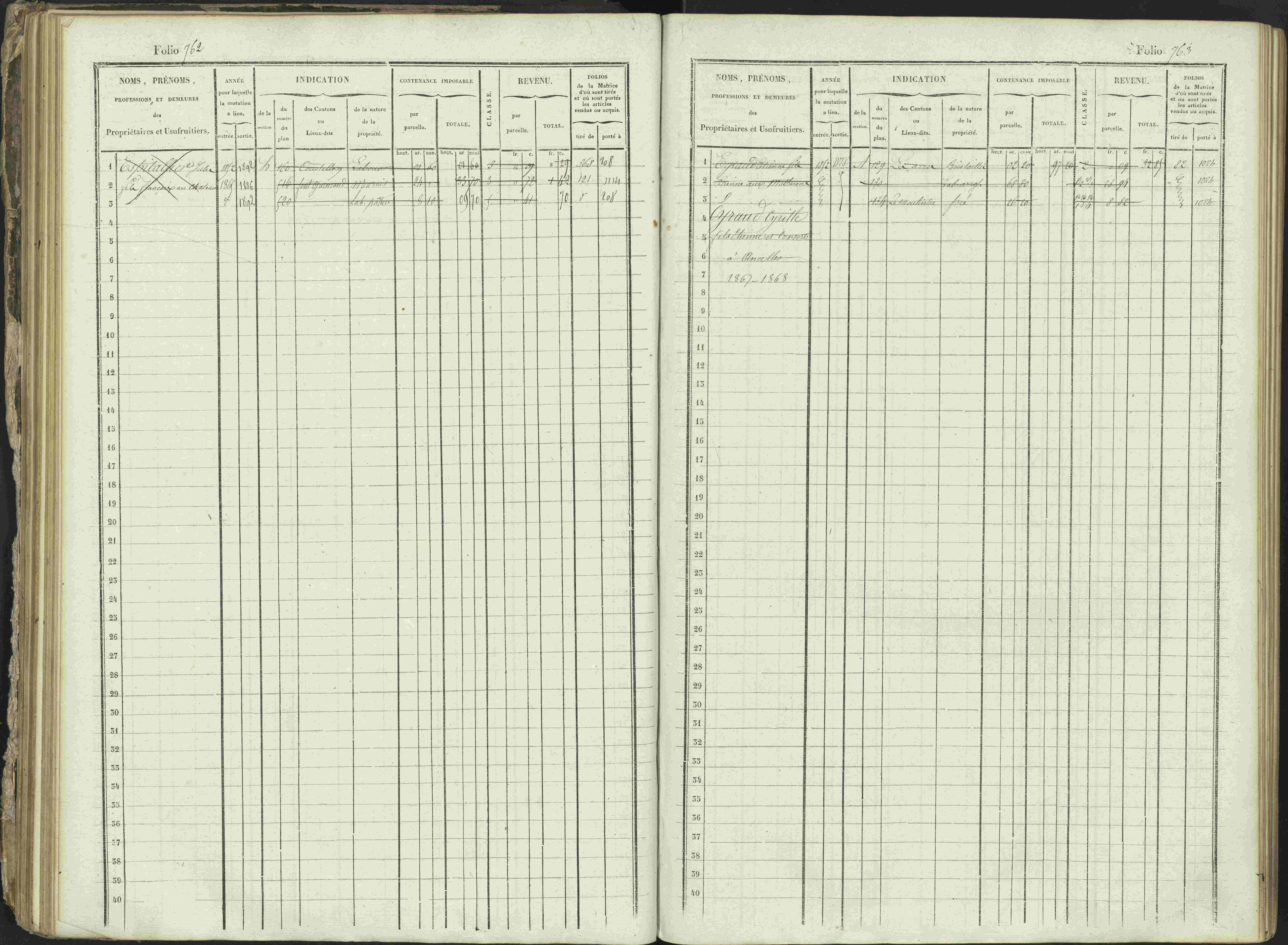 Ancelle - 3 P 129/1 - 3 P 129/1 - Matrice, folios 625-1246. 