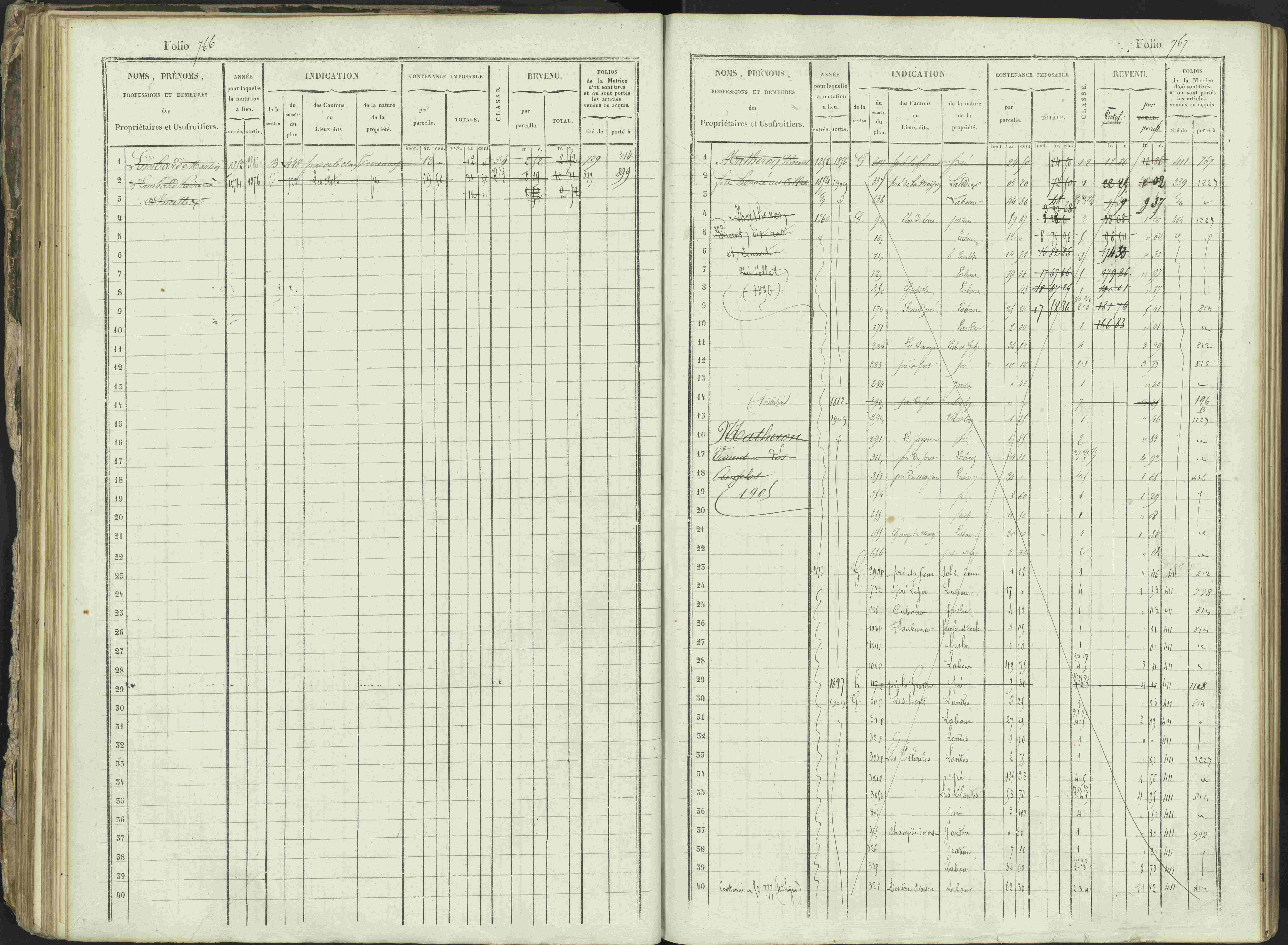 Ancelle - 3 P 129/1 - 3 P 129/1 - Matrice, folios 625-1246. 