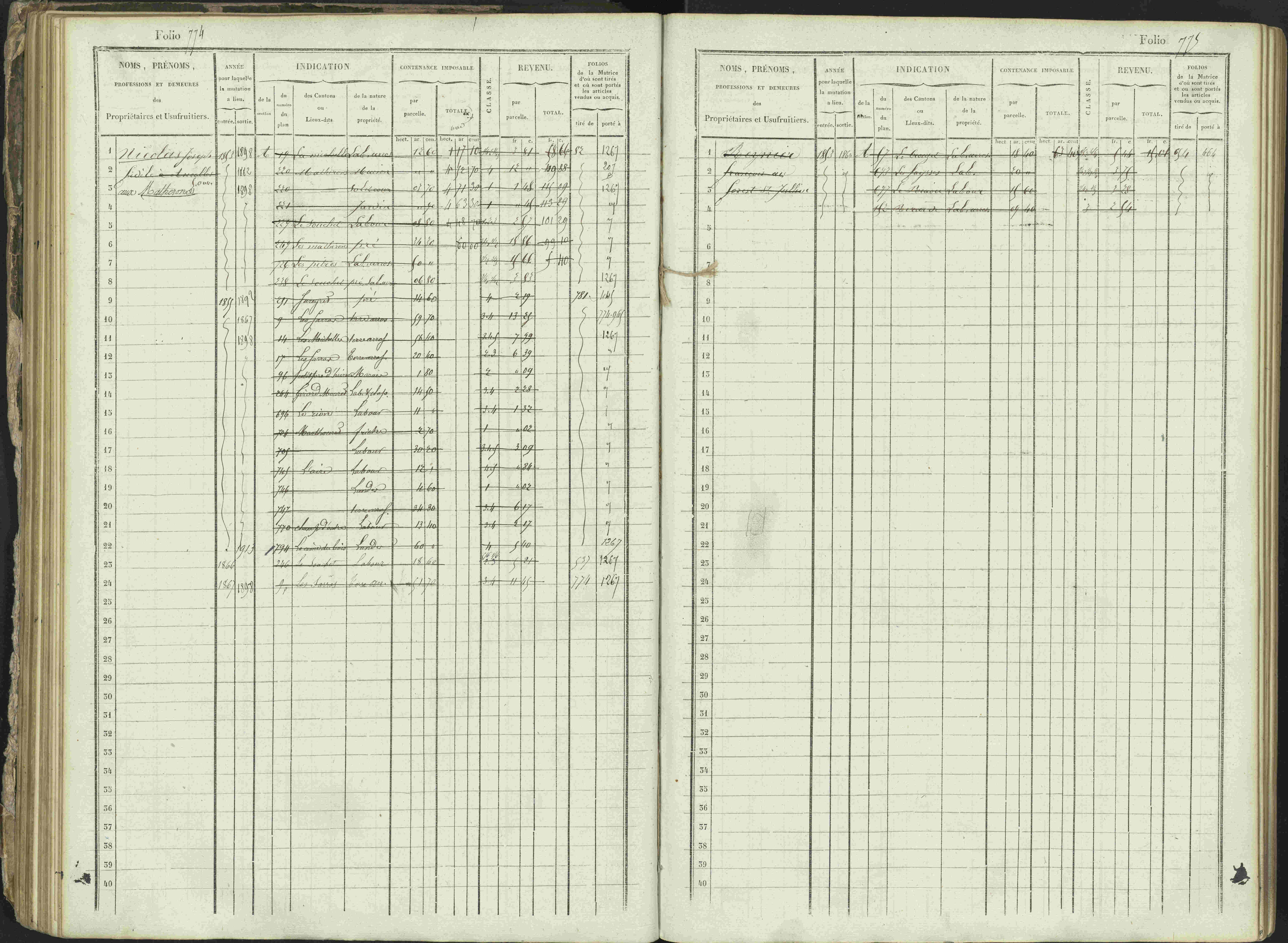 Ancelle - 3 P 129/1 - 3 P 129/1 - Matrice, folios 625-1246. 