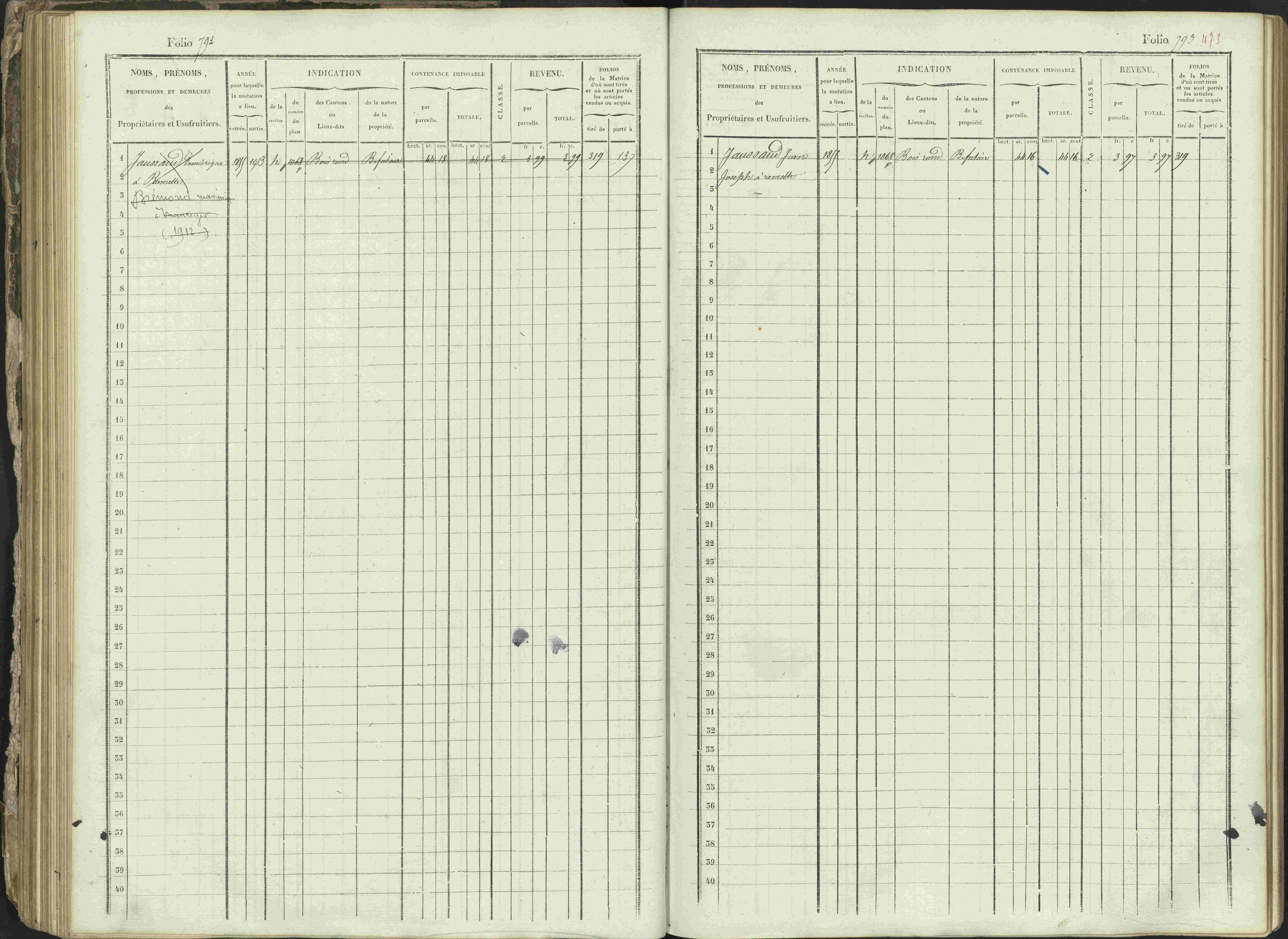 Ancelle - 3 P 129/1 - 3 P 129/1 - Matrice, folios 625-1246. 