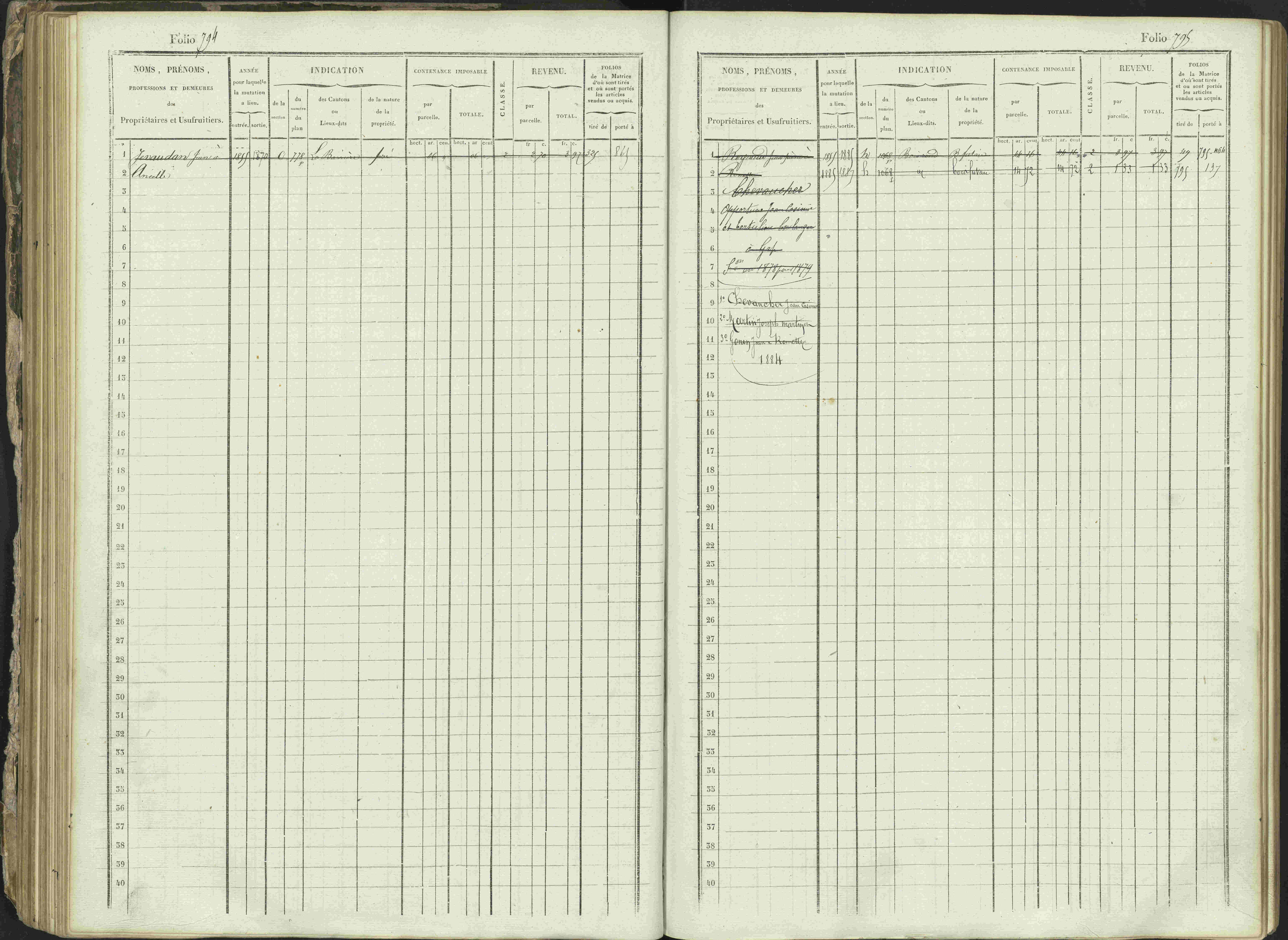 Ancelle - 3 P 129/1 - 3 P 129/1 - Matrice, folios 625-1246. 