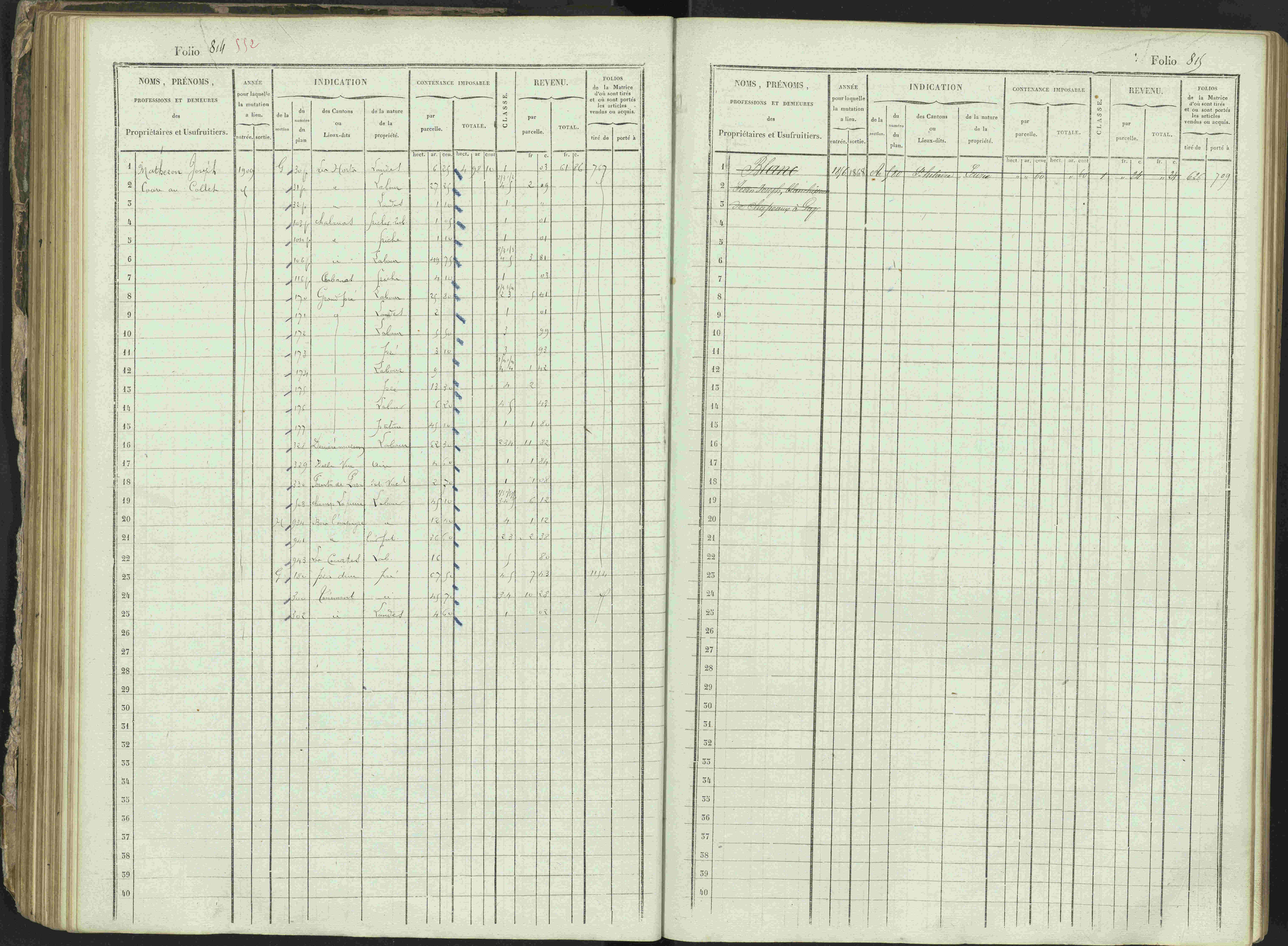 Ancelle - 3 P 129/1 - 3 P 129/1 - Matrice, folios 625-1246. 