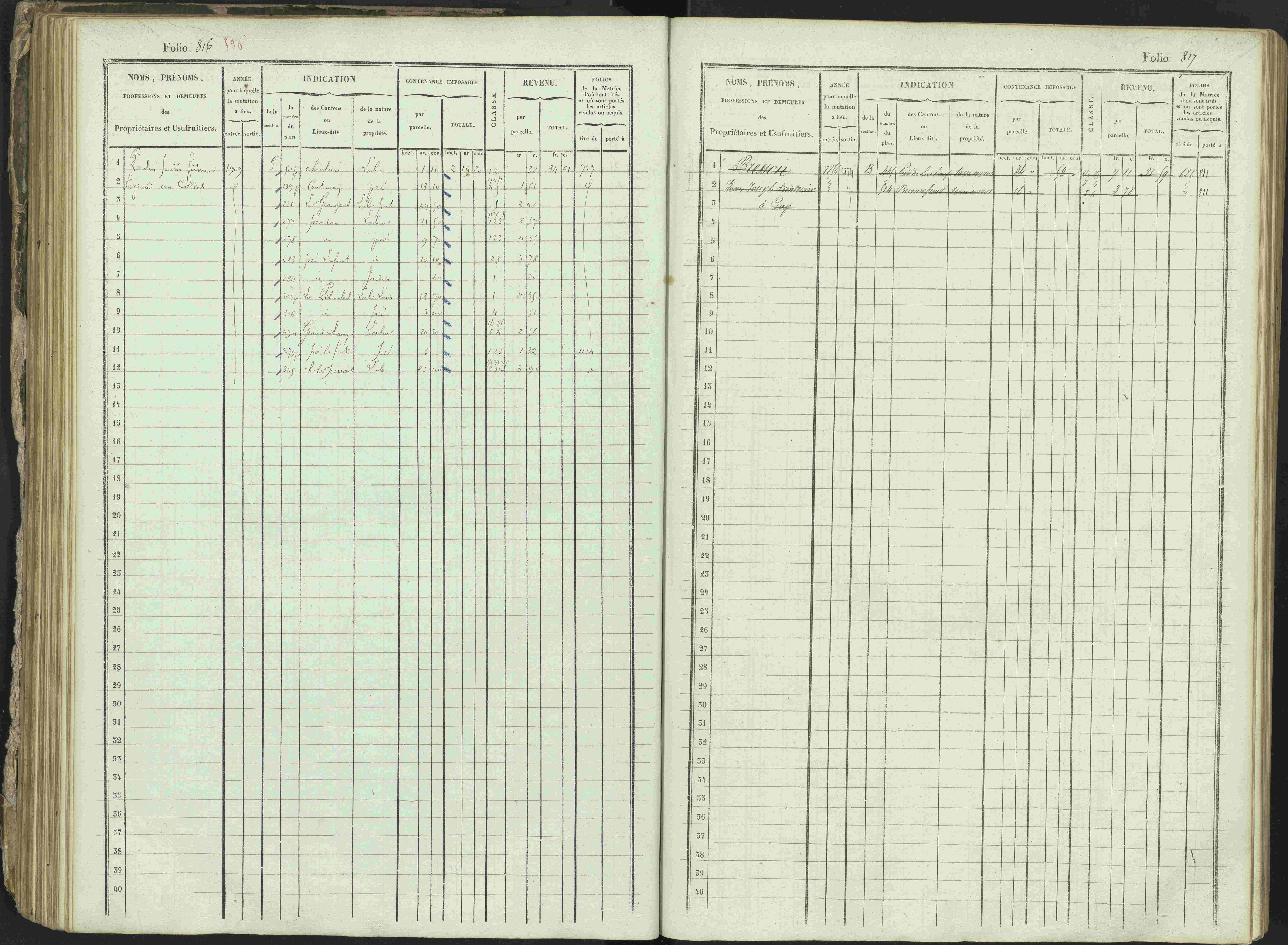 Ancelle - 3 P 129/1 - 3 P 129/1 - Matrice, folios 625-1246. 