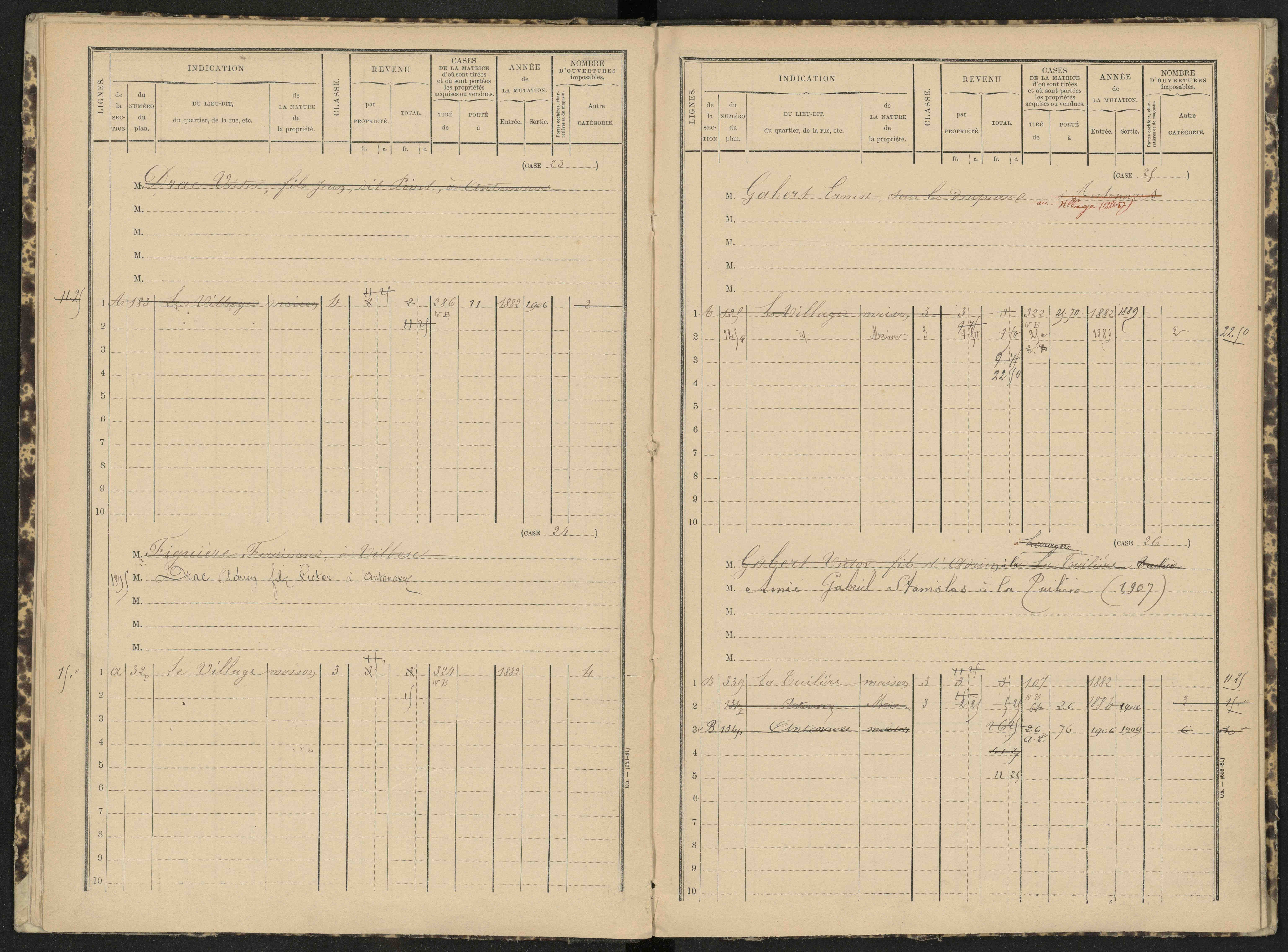 Antonaves - 3 P 139/1 - 3 P 139/1 - Matrice des propriétés bâties.