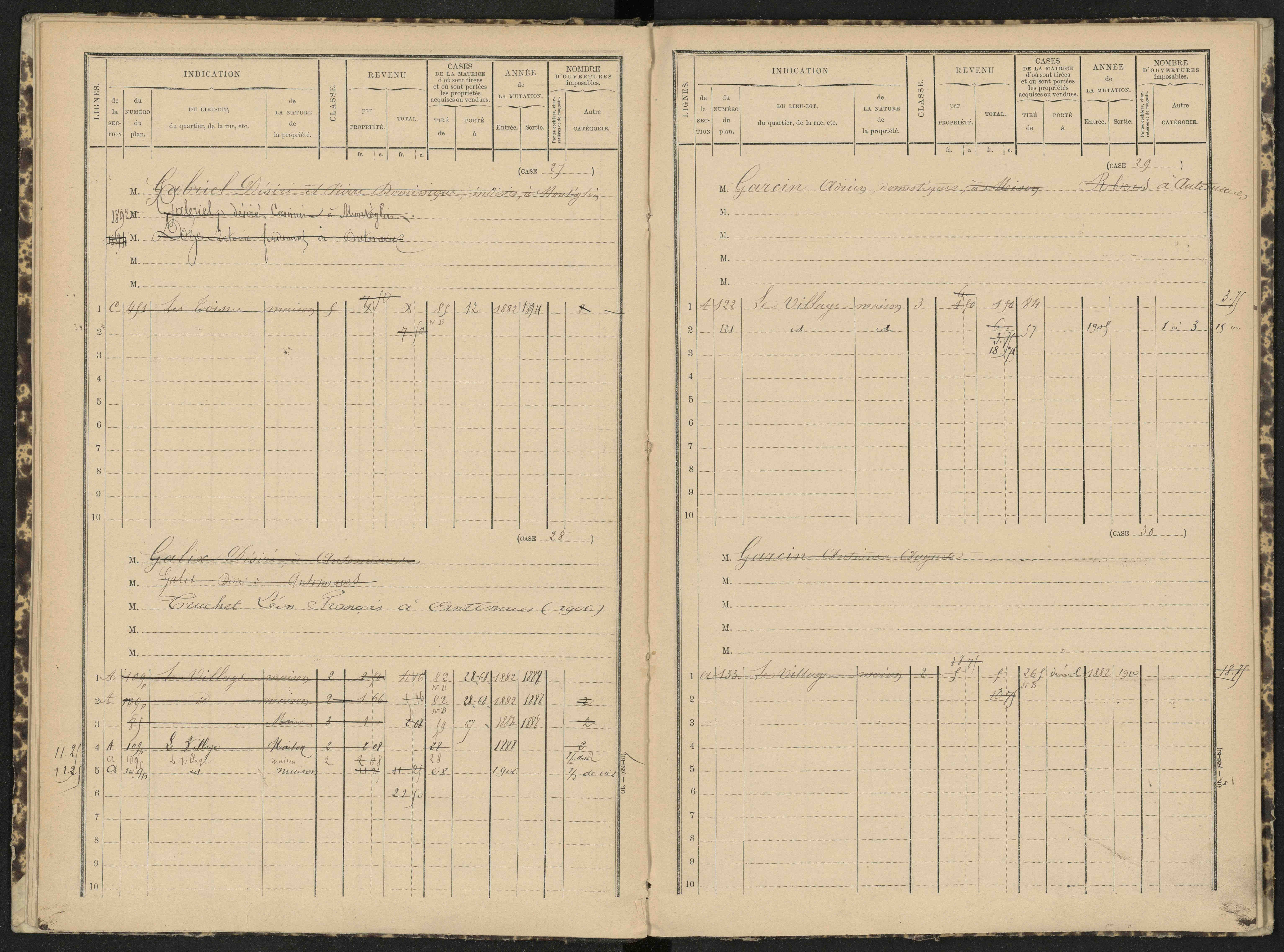 Antonaves - 3 P 139/1 - 3 P 139/1 - Matrice des propriétés bâties.